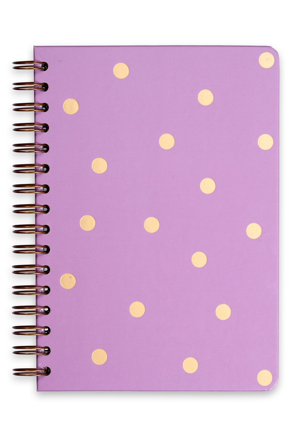 Matt Notebook A5 Süresiz Planlayıcı Ajanda Puantiye Mor