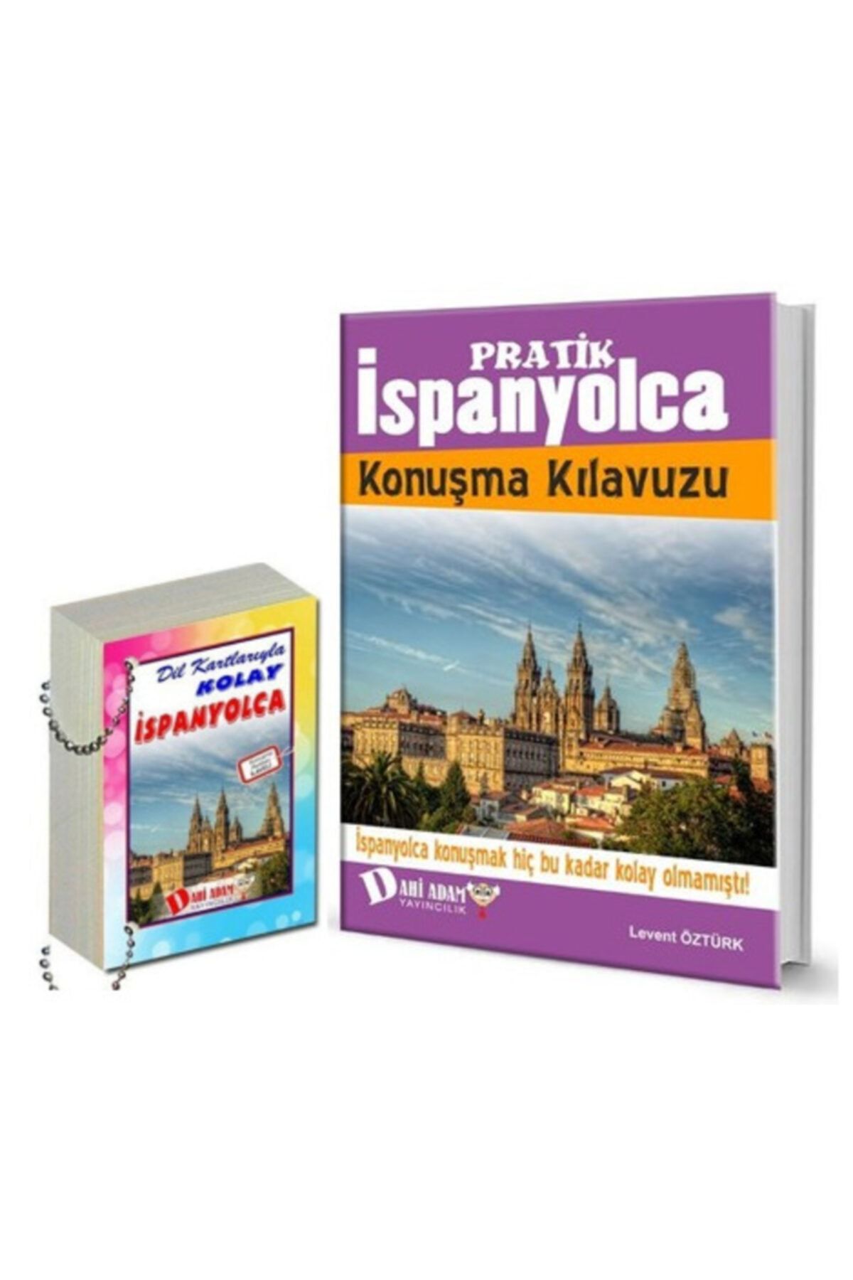 Dahi Adam Yayınları Ispanyolca Seti ( Pratik Ispanyolca Konuşma Kılavuzu , Dil Kartlarıyla Kolay Ispanyolca )