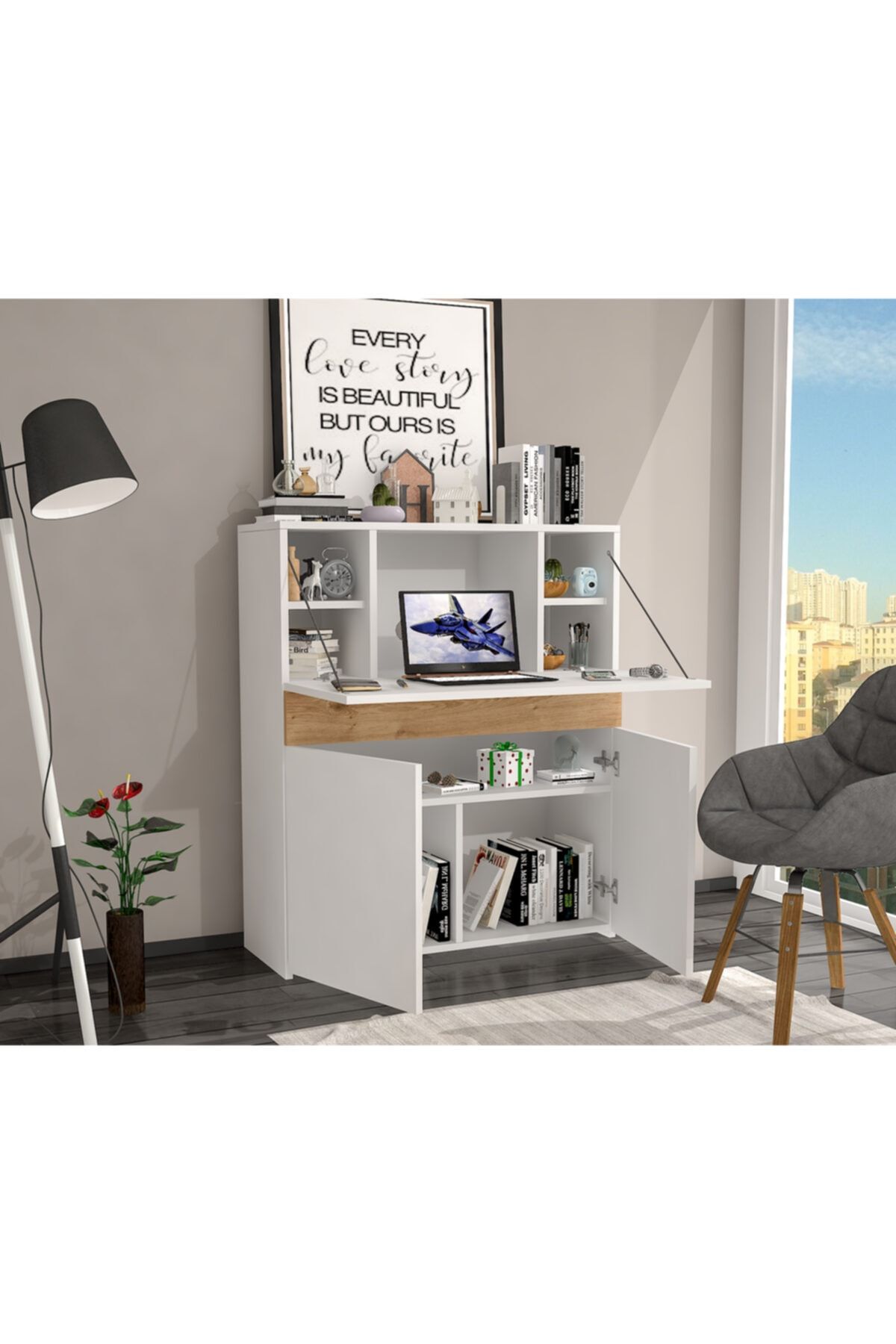 Çekirdek Home Fancy Çalışma Masası Safir Meşe