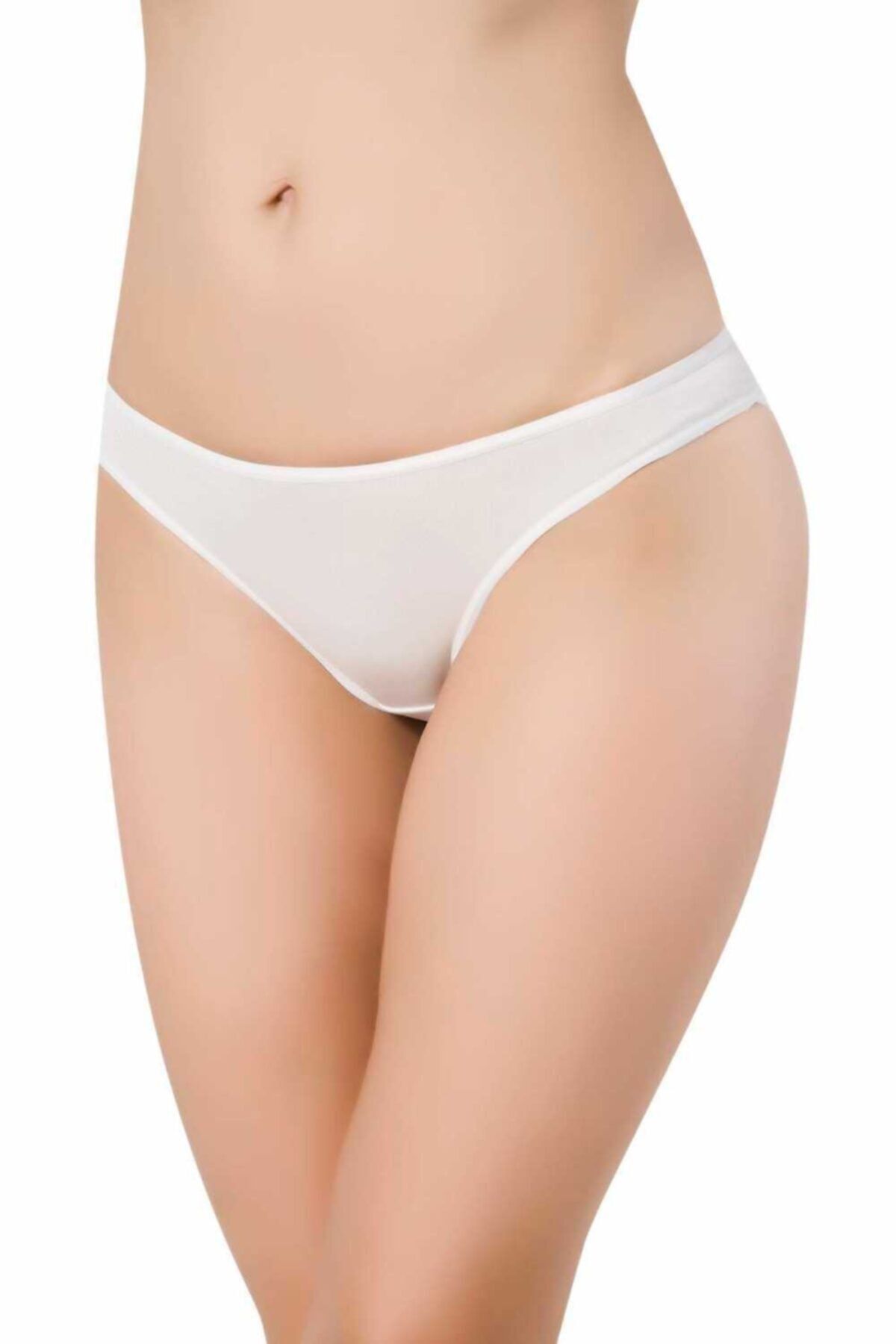 Papatya Kadın Ekru 12 Adet Düşük Bel Slip Külot