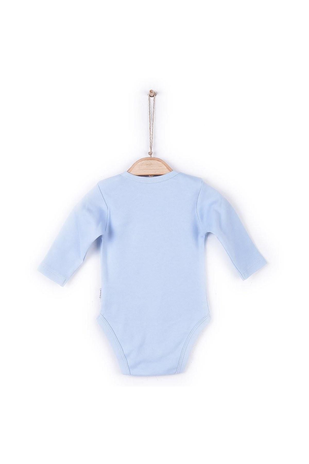 kitikate Unisex Bebek Mavi Organik Uzun Kol Amerikan Yaka Body 57195 2