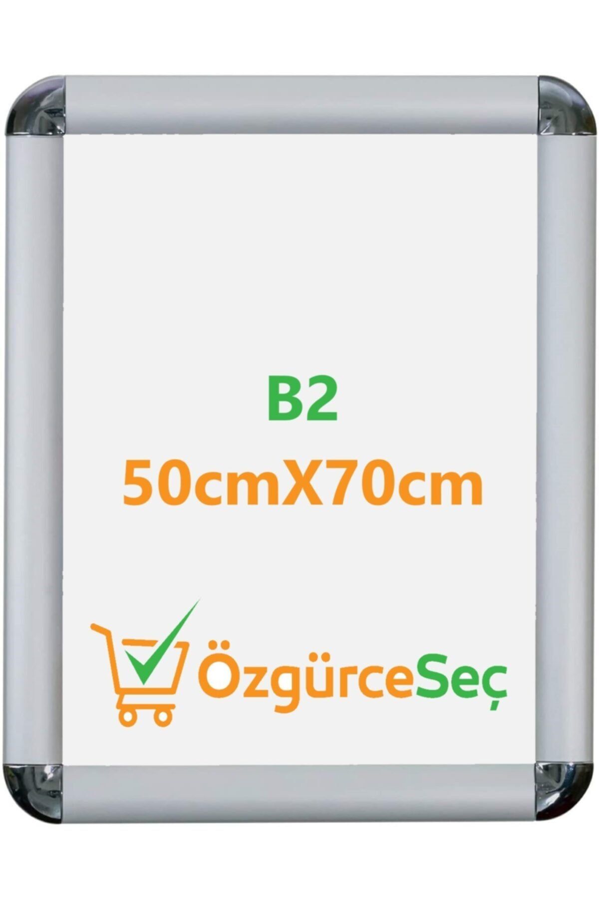 ÖzgürceSeç B2 50x70 Cm Alüminyum Açılır Kapanır Rondo Çerçeve 5 Adet