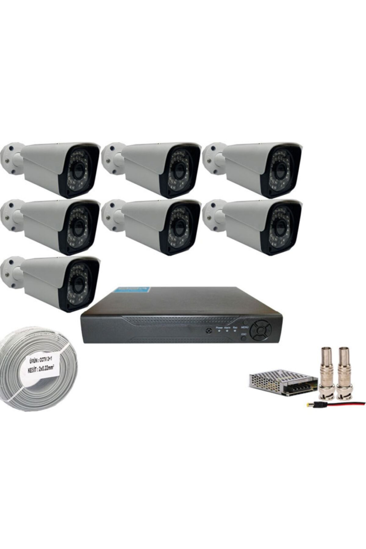 PROMISE 7 Kameralı Set 5 Mp Ahd Sistem 1440p Gece Görüşlü Kamera Sistemi