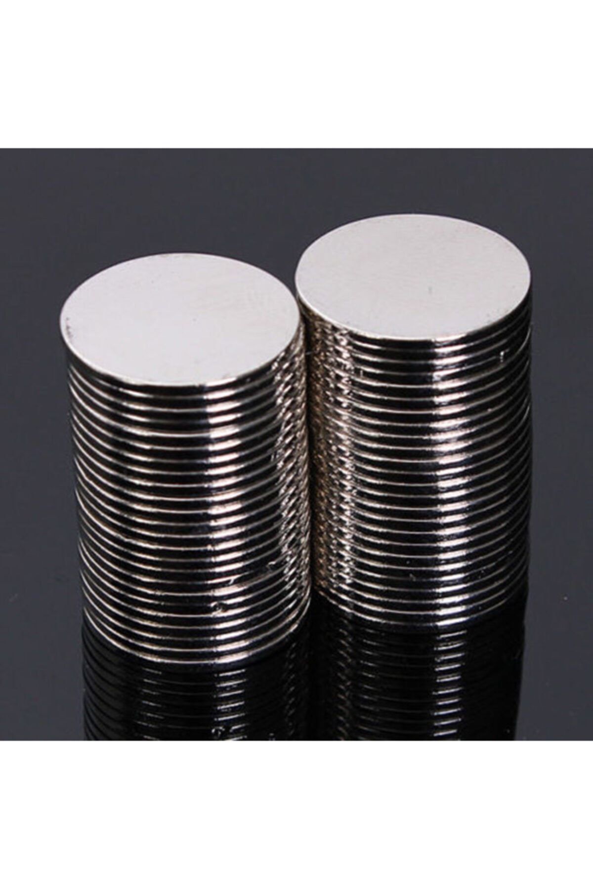 Dünya Magnet 50 Adet 15mm X 1mm Yuvarlak Güçlü Neodyum Mıknatıs