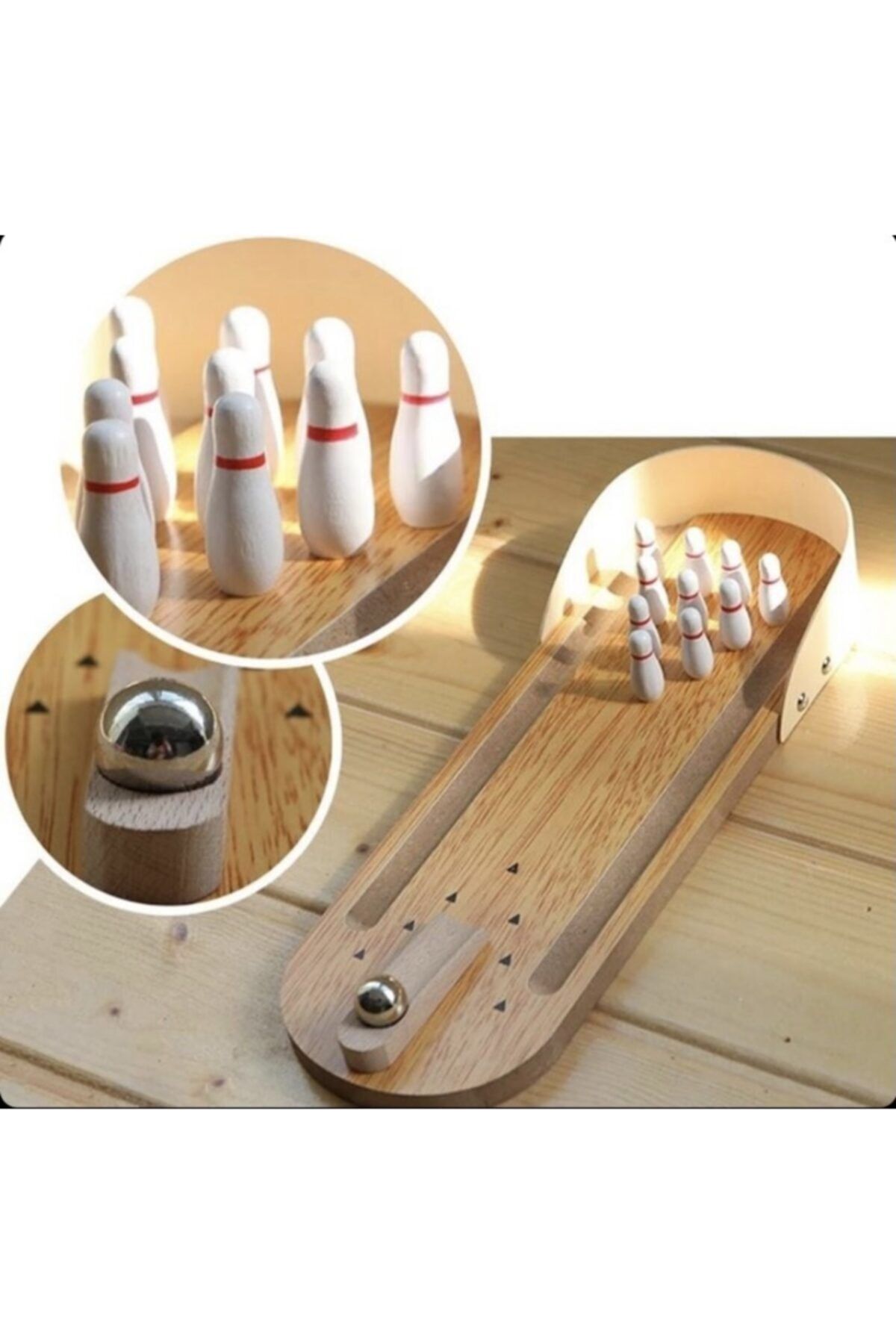 SAMTOYS Ahşap Mini Bowling Seti