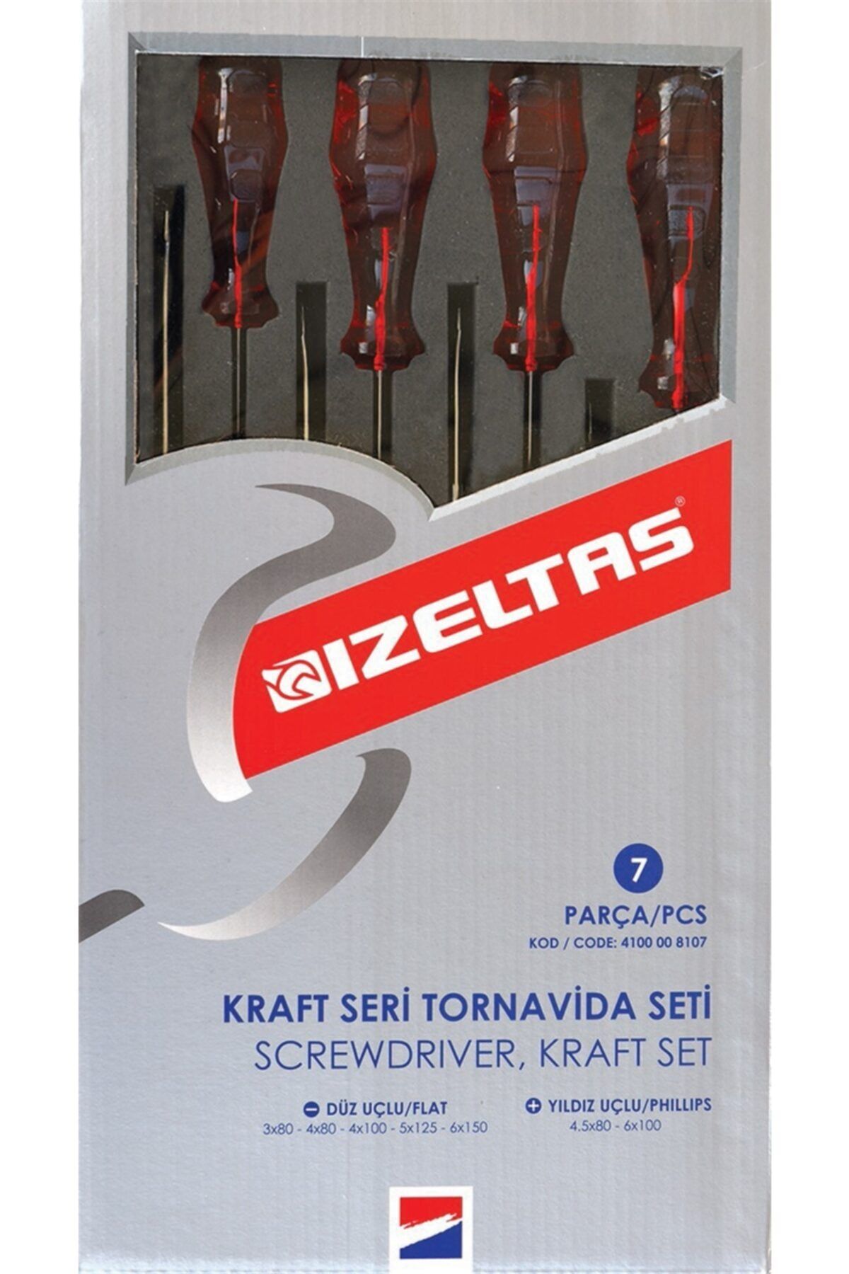 İzeltaş Kraft Seri Tornavida Seti 7 Parça