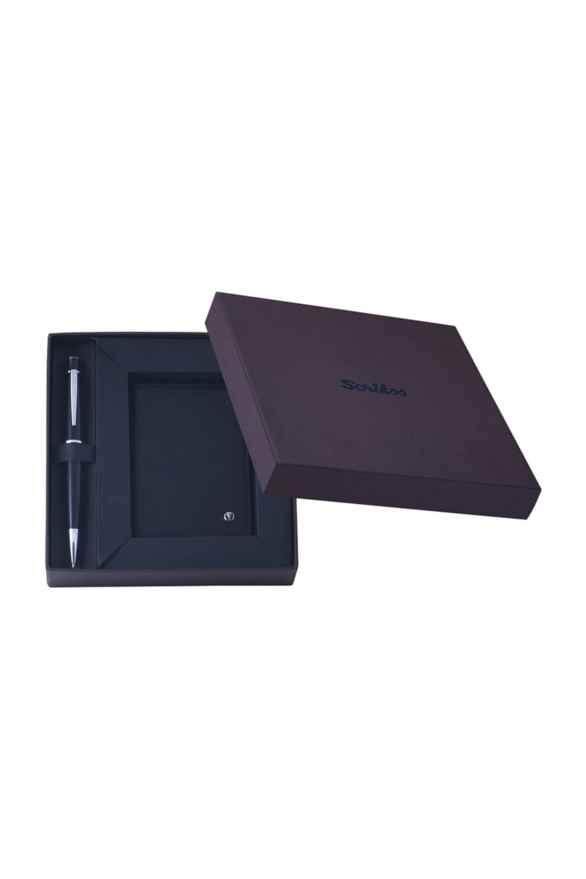 Scrikss Dr 2204-1/2 Klasik Kredi Kartlık Siyah + 62 Tük Siyah Set