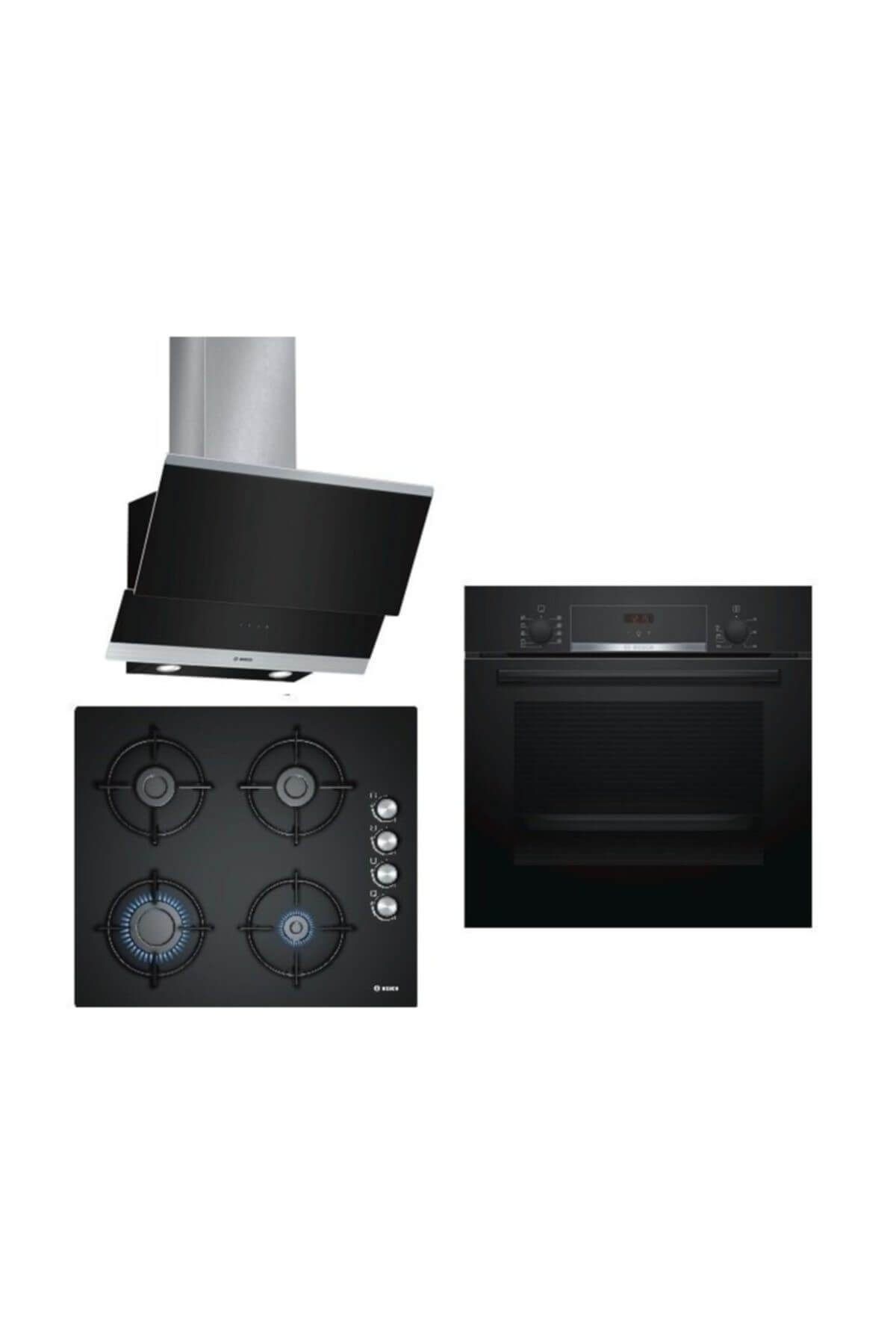Bosch Ankastre Set58 (HBF514BA0T + POP6C6B11O + DWK065G60T)