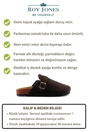 Kadın Mantar Taban Keçeli Konfor Modeli Kışlık Önü Kapalı Keçe Modeli Sabo Günlük Rahat Ev Terliği Image 1