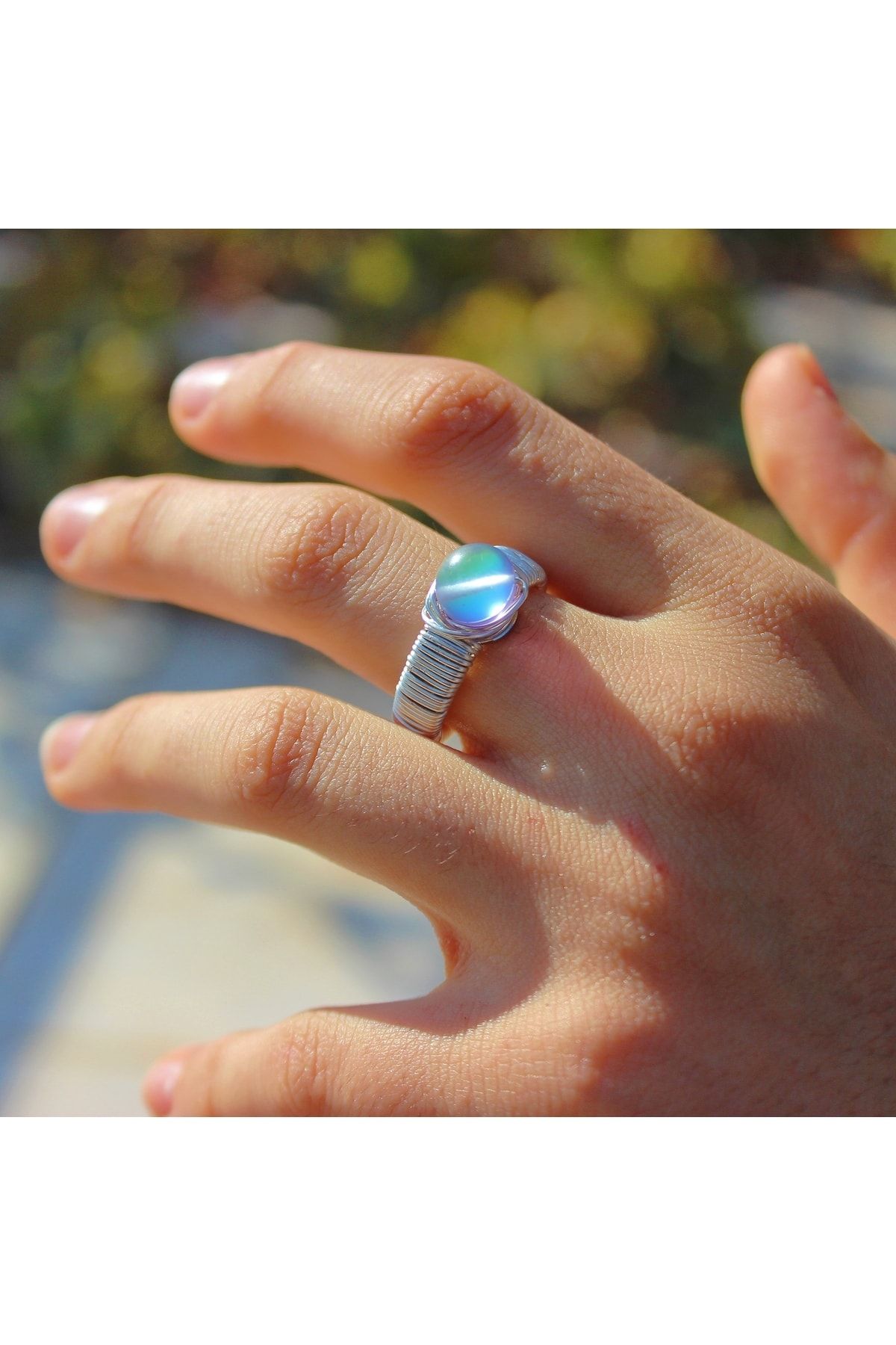 Natural stone wedding store rings