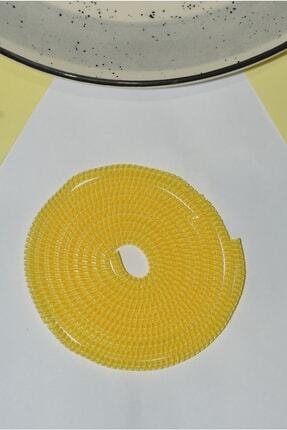 Şarj Aleti Kablosu Kablo Kordon Koruyucu Spiral Sarma Kılıf Koruma Sarı Image 0