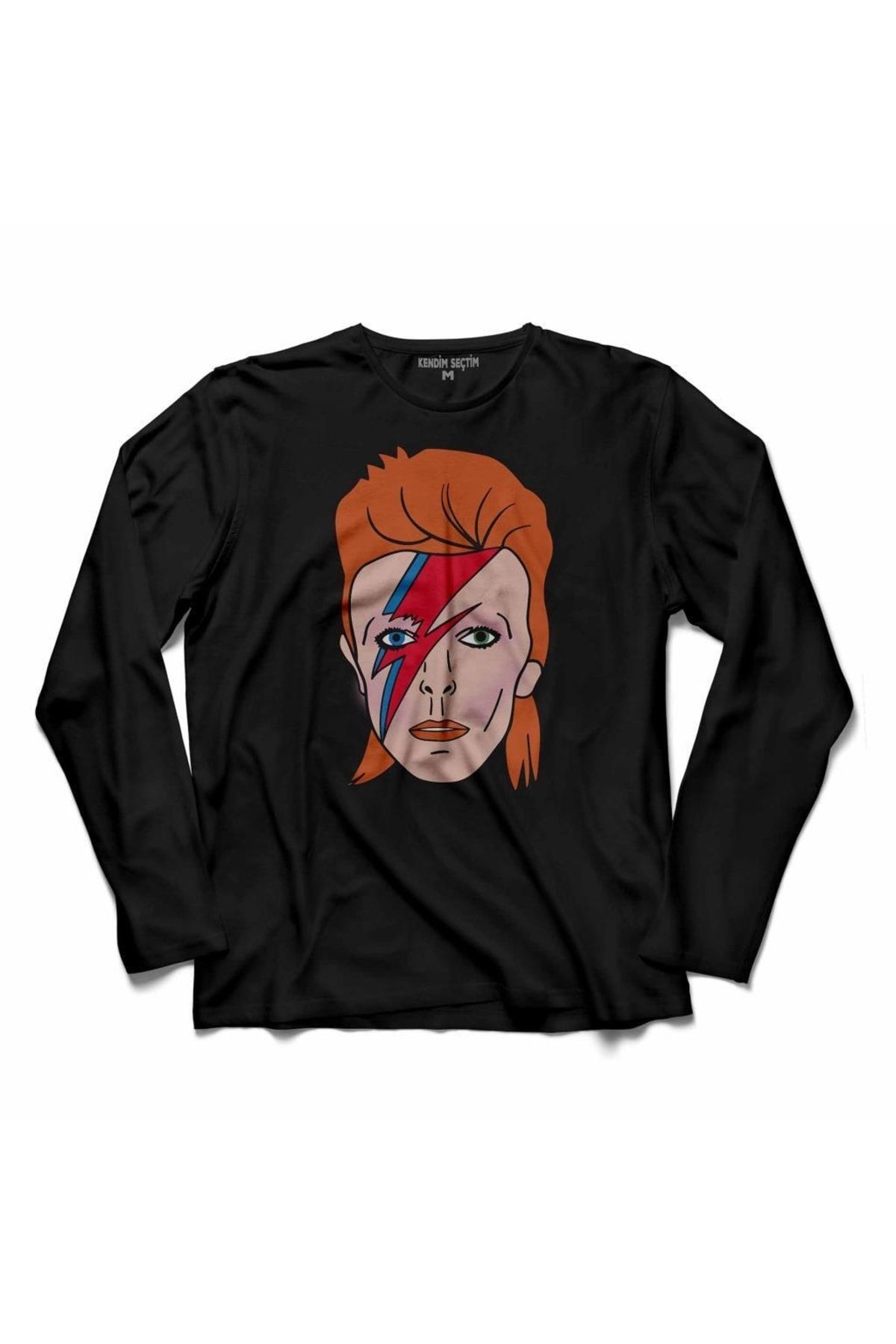 Kendim Se tim David Bowie Blackstar Black Star 2 Long Sleeve T