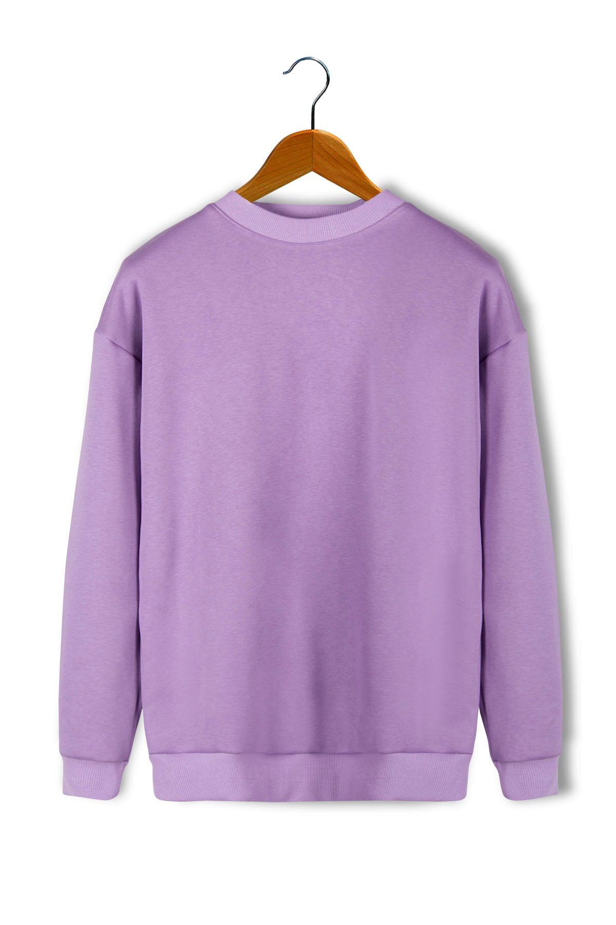 Light purple crewneck sweatshirt clearance