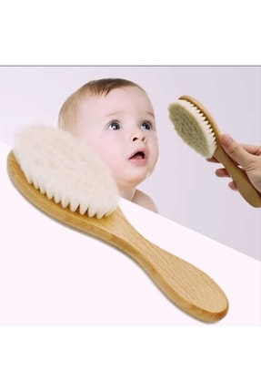 Doğal Keçi Kılı Bebek Saç Fırçacı Maxi Boy Image 0