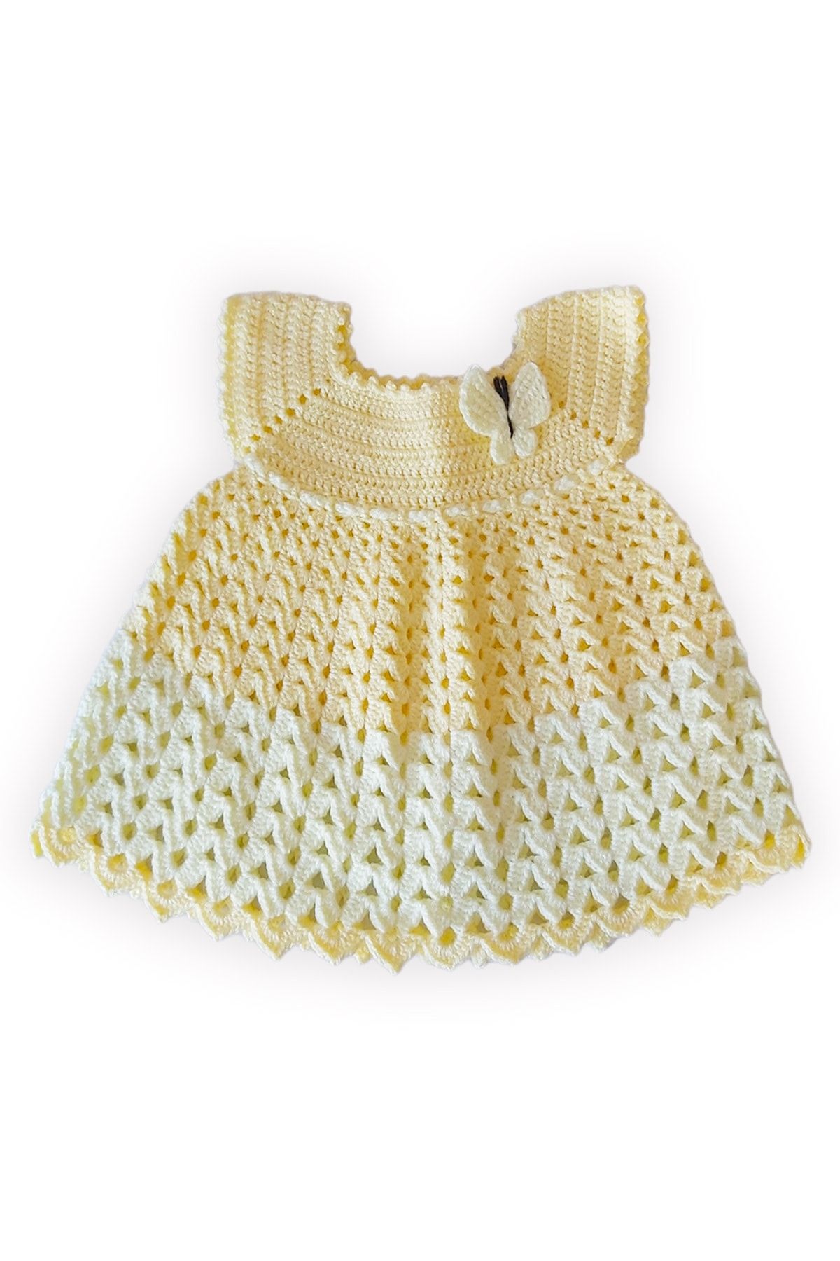 Free hand knitted best sale baby dress patterns