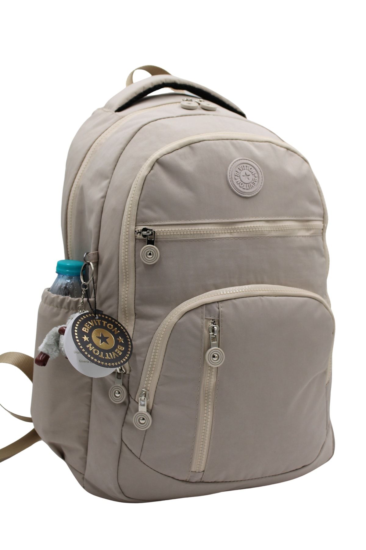 Beige deals school backpack
