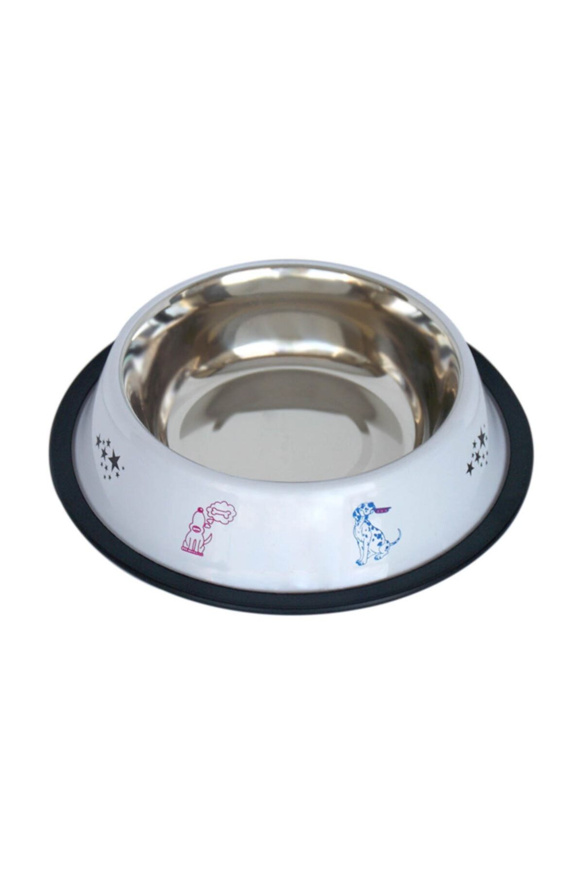 Durbuldum Tommy Köpek Çelik Mama Kabı Beyaz- 24 Oz