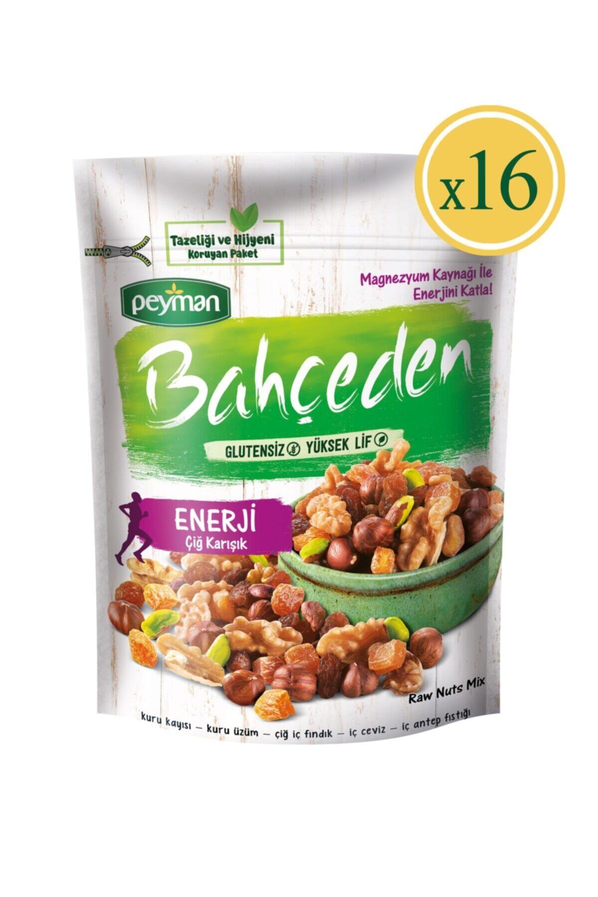 Peyman Bahçeden Enerji Çiğ Karışık Kuruyemiş 140 Gr X 16 Adet