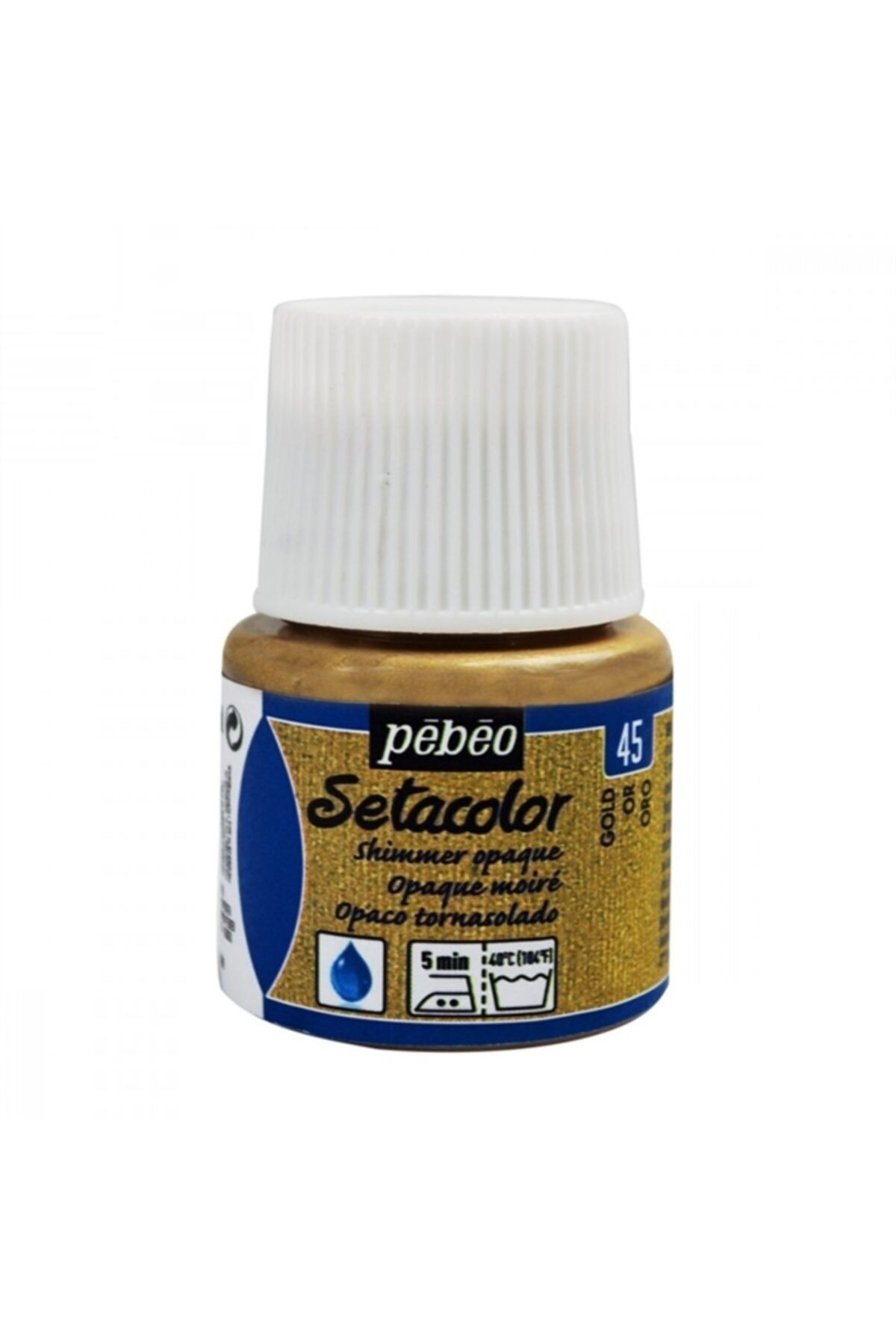 Pebeo Setacolor Shimmer Parlak Opak Kumaş Boyası 45ml N:45 Gold