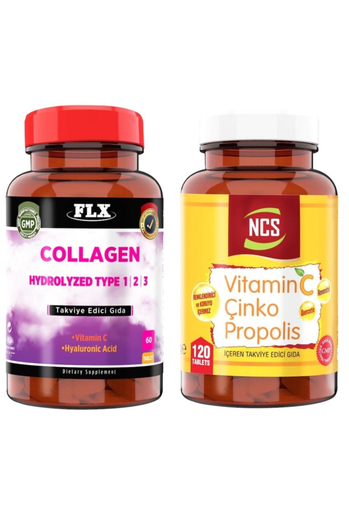 NCS Kollajen Tip 1-2-3 60 Tablet + Vitamin C Çinko Propolis 120 Tab