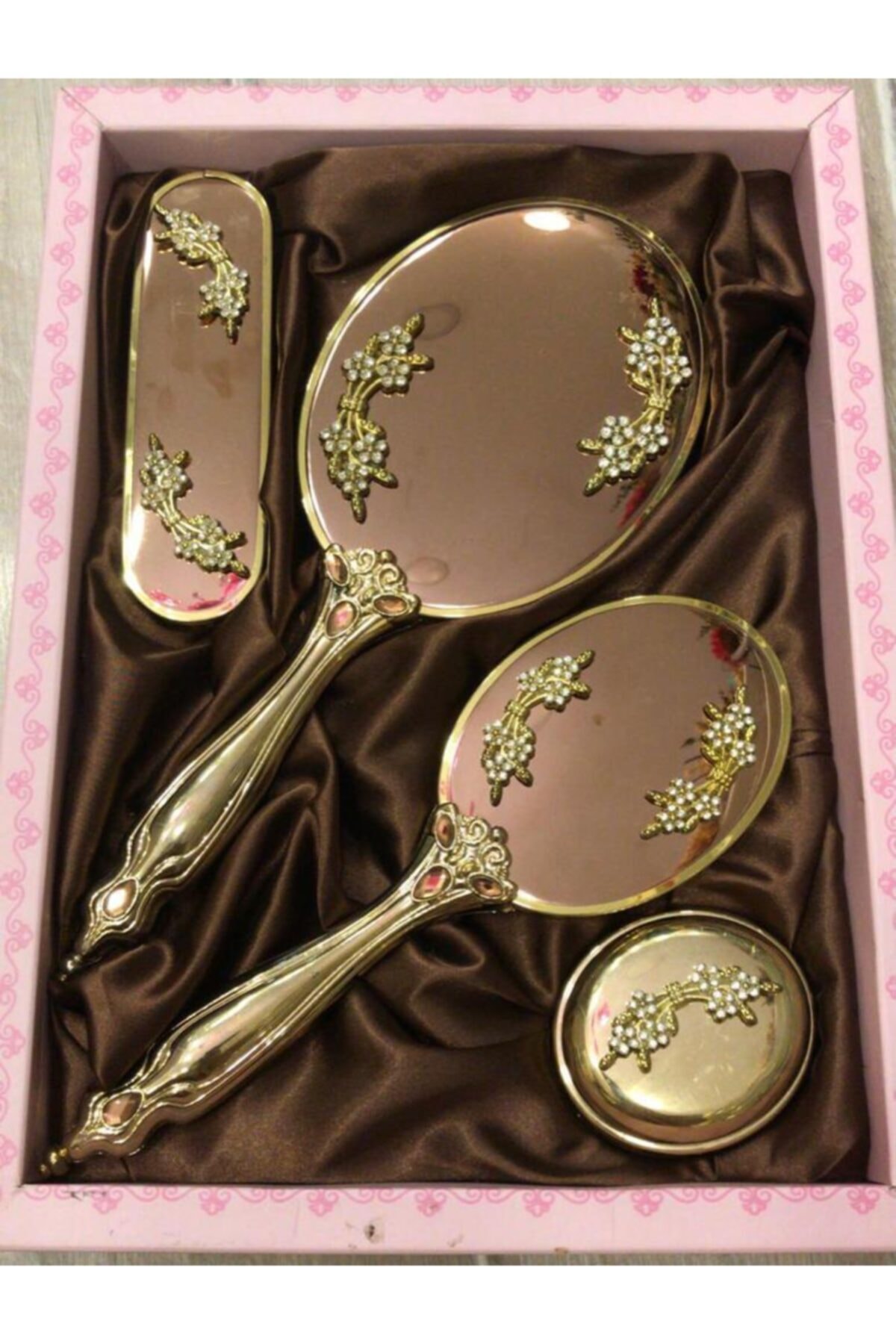 Saraylı Gold Ayna Tarak Set