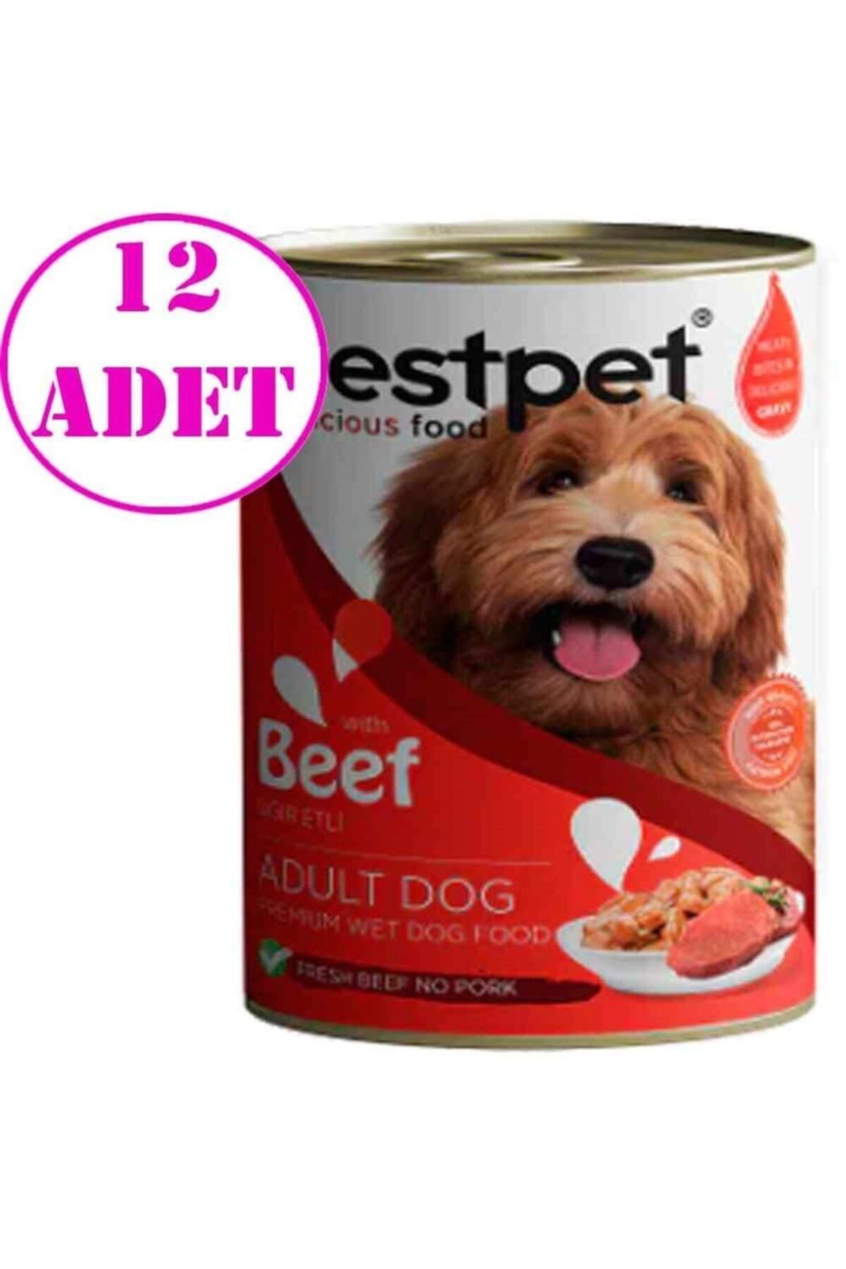 Bestpet Sığır Etli Köpek Konservesi 400gr 12 Ad
