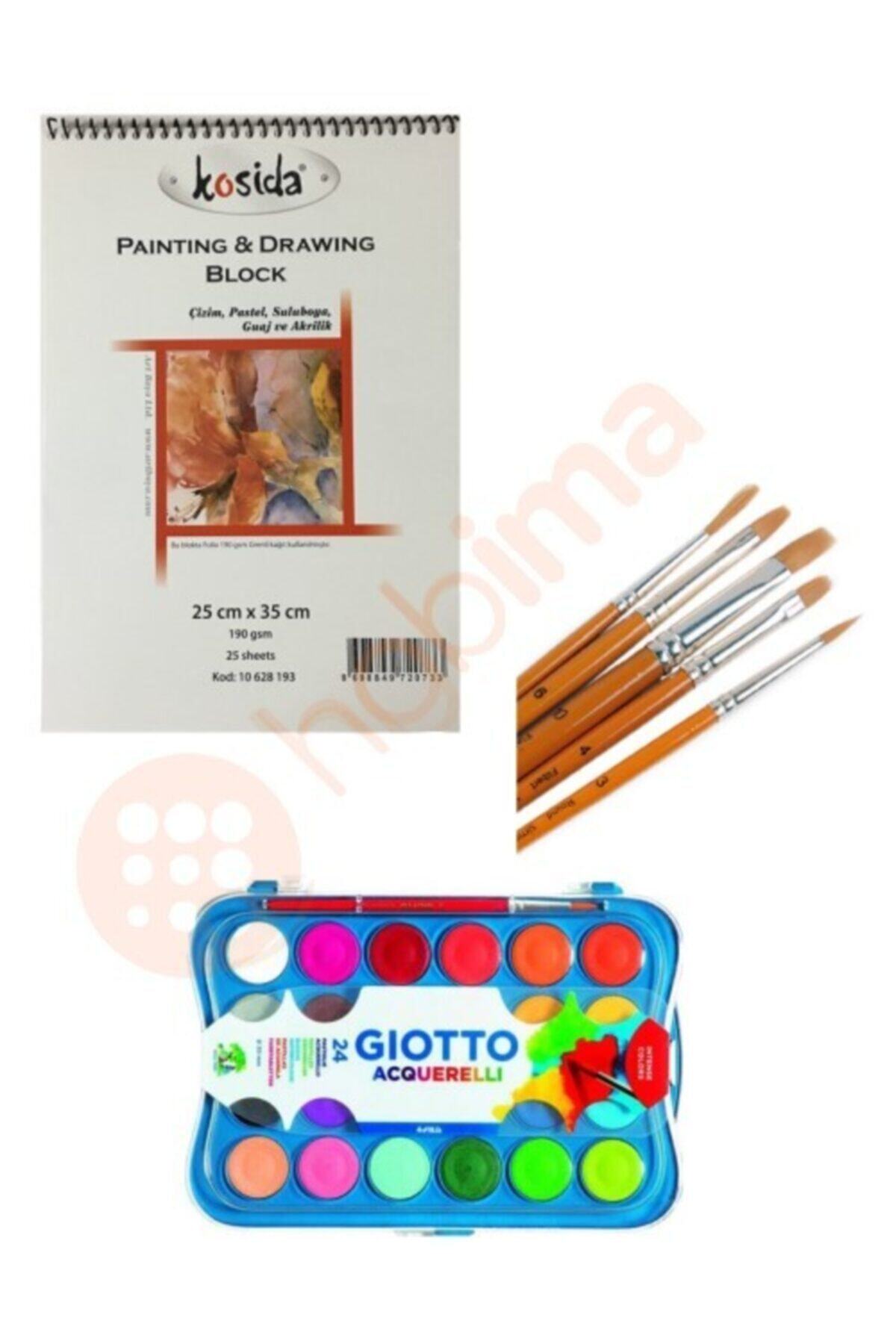 kosida Glance Resim Defteri 25x35 190 gr 25 Yp-giotto Suluboya 24'lüset