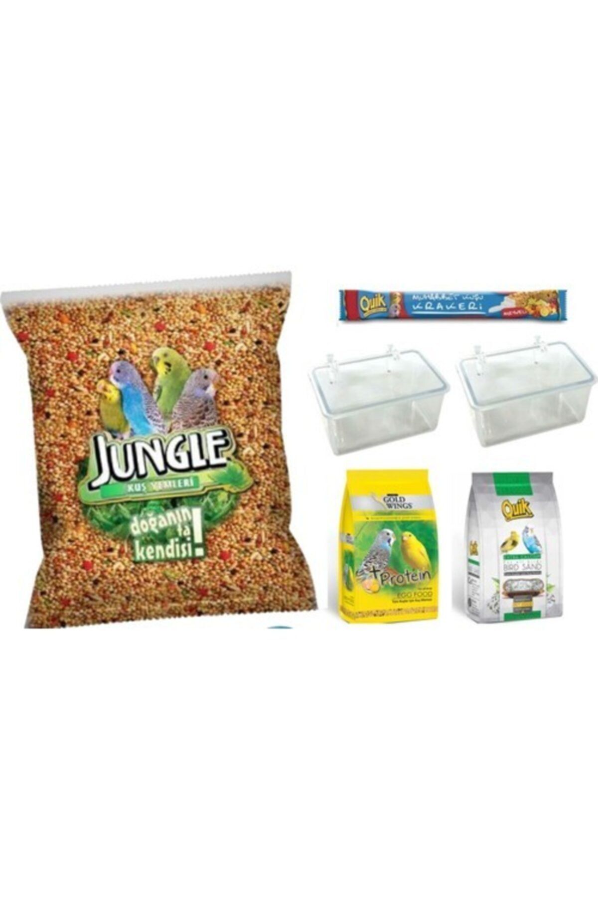 Jungle Muhabbet Kuşu Bakım Besin Seti 6 Parça