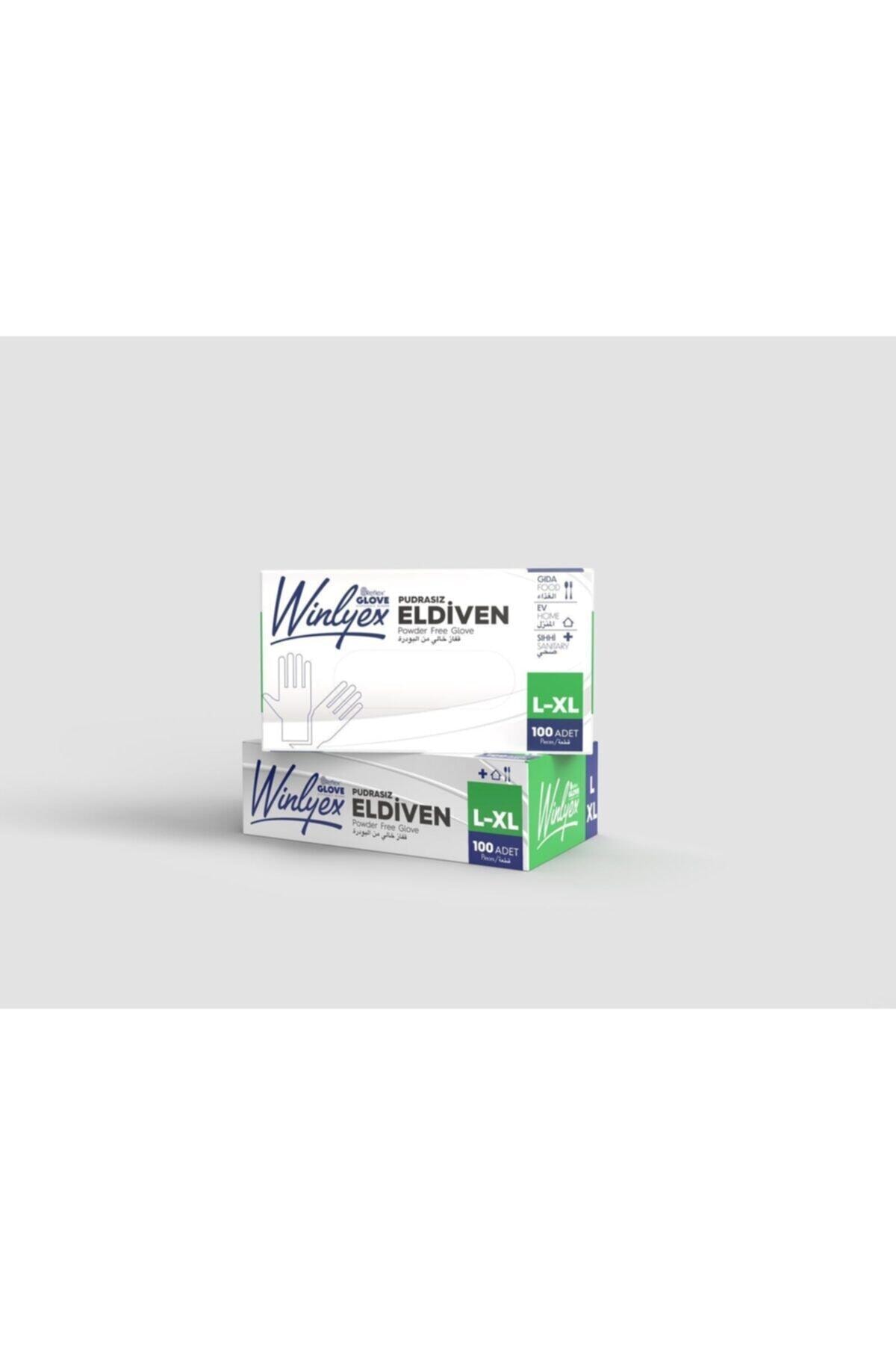 Reflex Glove Winlyex Pudrasız Eldiven 3 Paket(300 Adet) Beyaz (l-xl Beden )