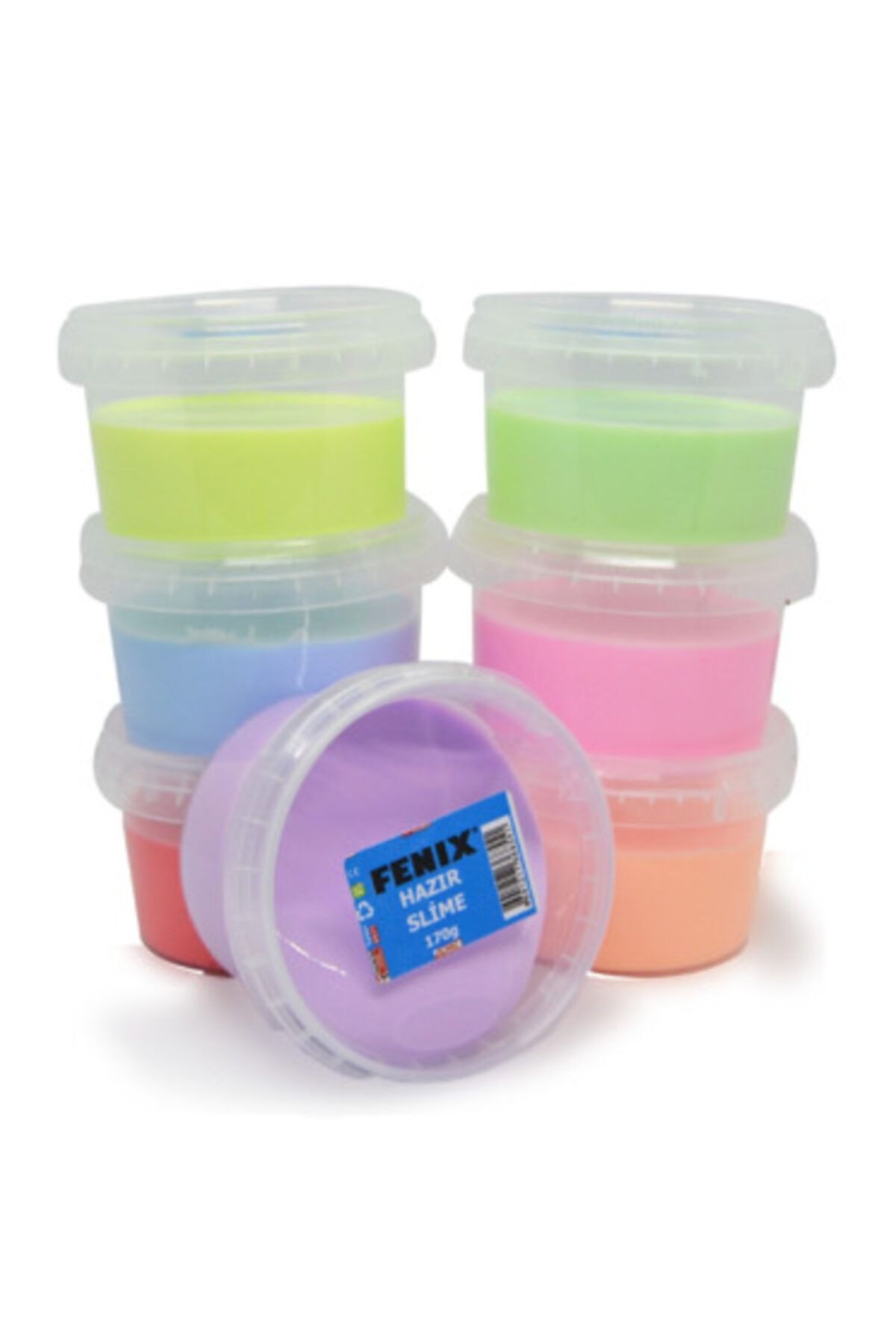 Adalinhome Fenix Yuvarlak Kutuda 4 Pastel Renk Hazır Slime - Hazır Slaym - 170gr