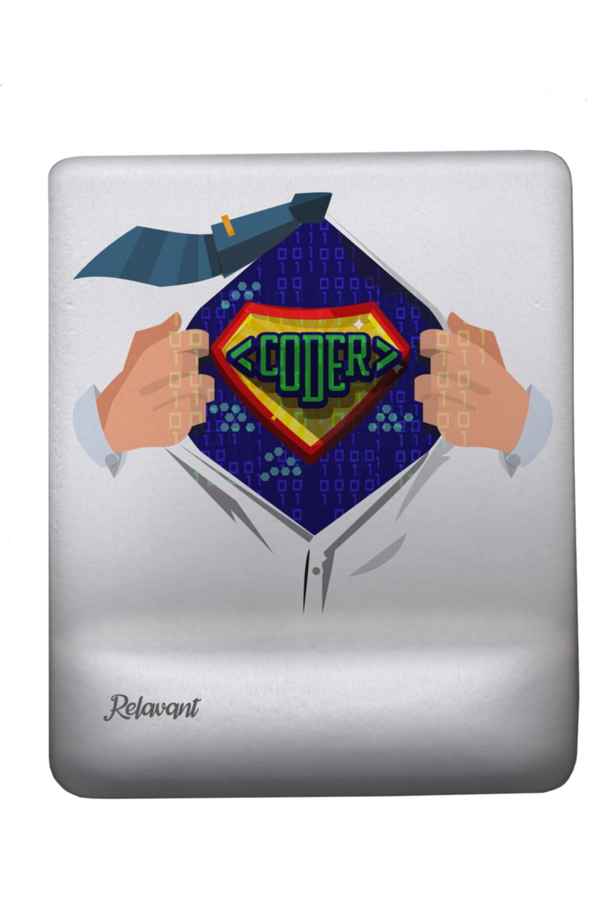 Relavant Coderman Yazılımcı Baskılı Bilek Destekli Mouse Pad