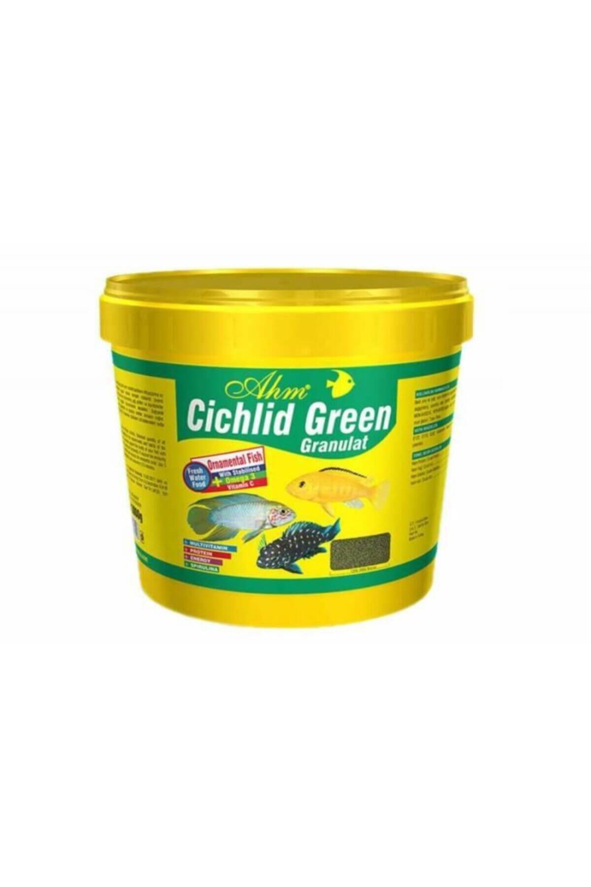 Ahm Cichlid Green Granulat Ciklet Balığı Yemi Bitkisel 10lt 3kg
