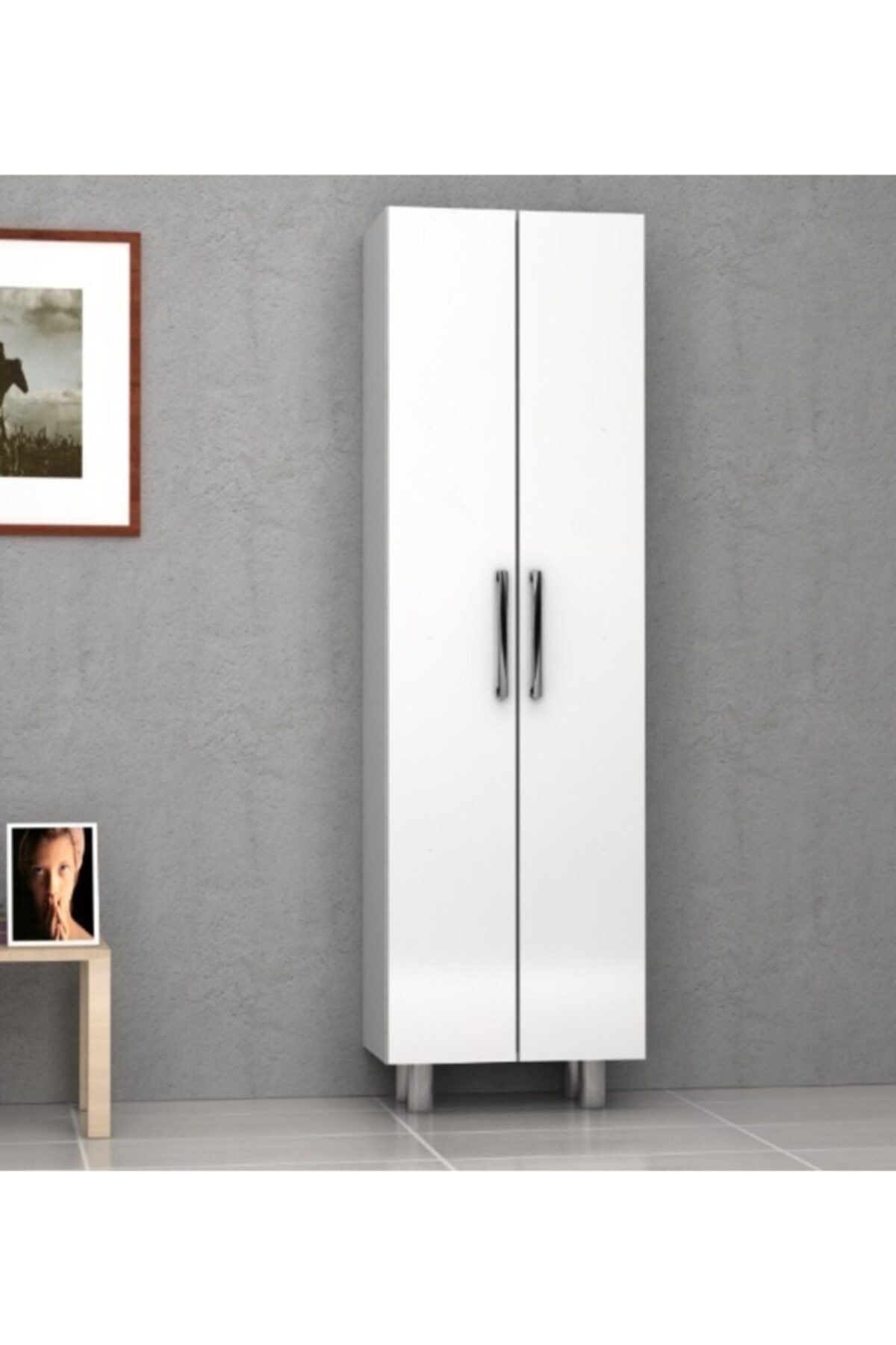 ELITE SHOPPING AKSESUAR DİZAYN %100 Mdf 5 Bölmeli Çok Amaçlı 50 Cm Mutfak/banyo/kiler Dolabı