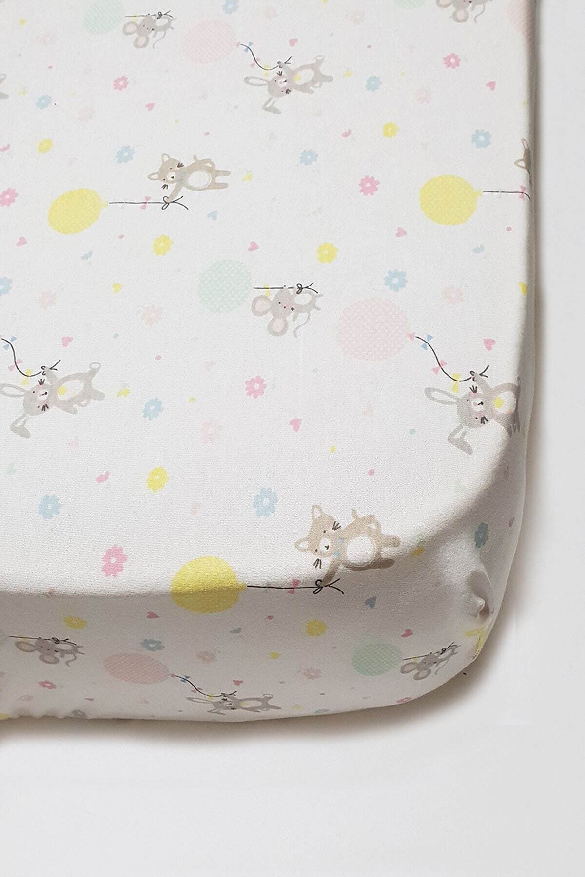 MOTHERCARE Pamuklu Ve Lastikli Confetti Bebek Çarsafı 70*140