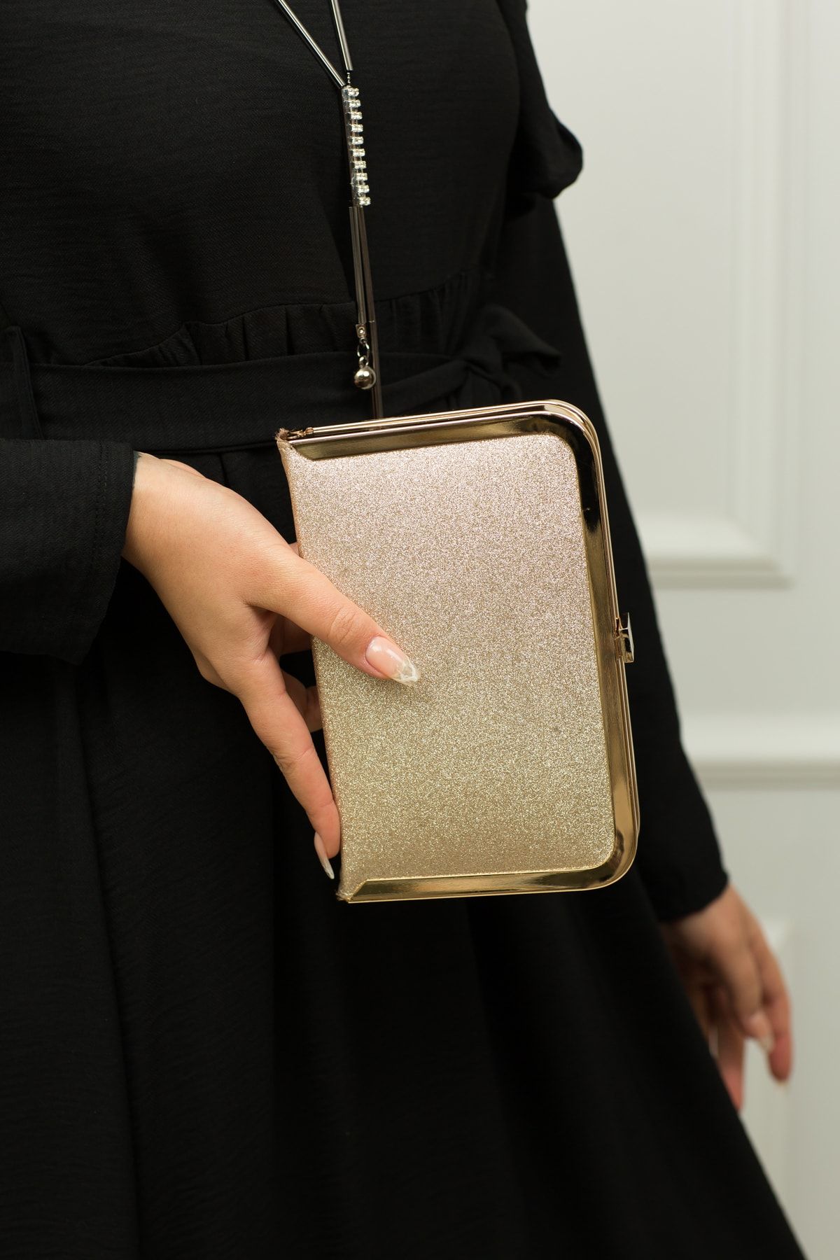 weem bag Tablet Light Altın Simli Abiye Çanta