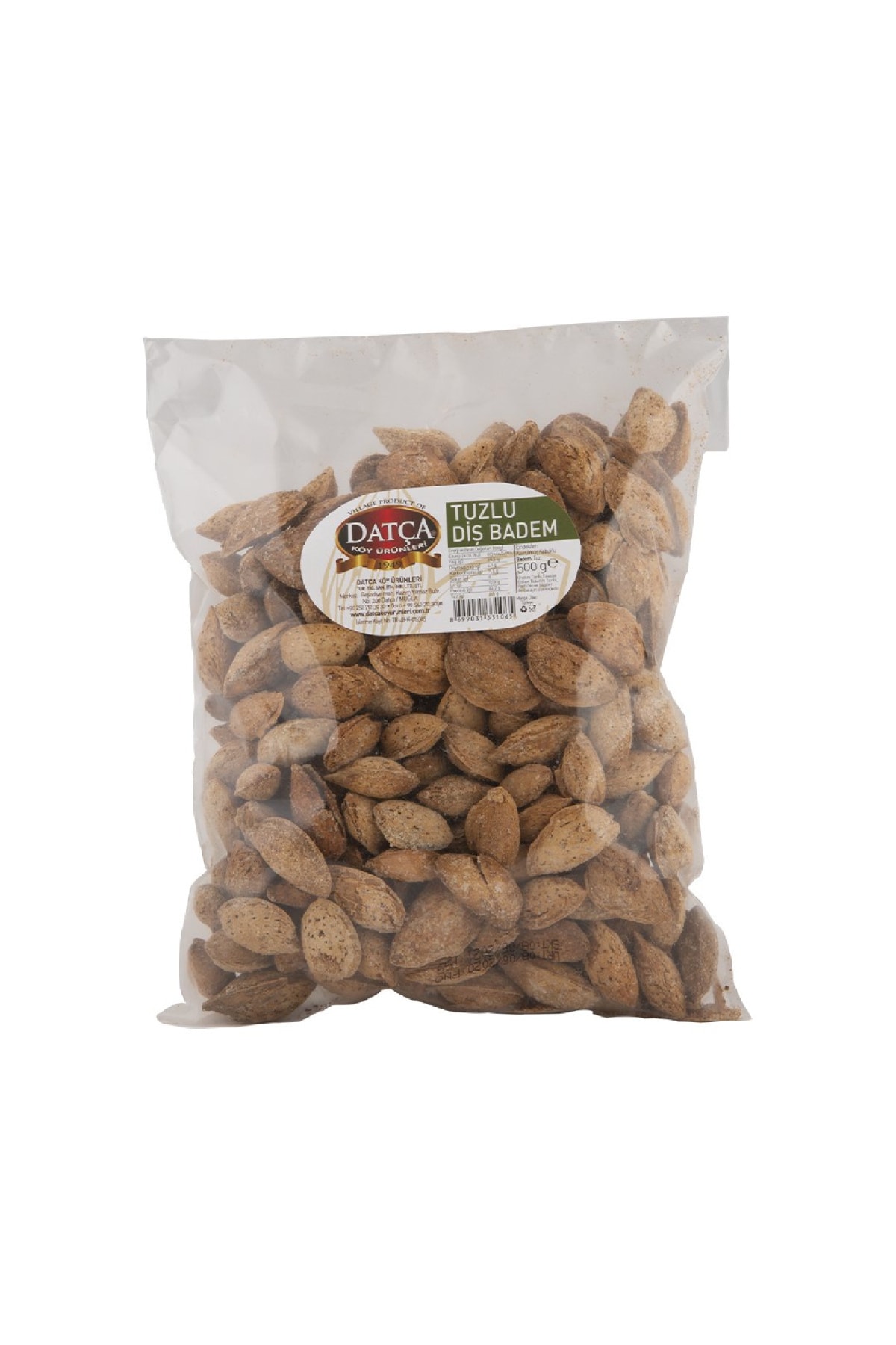 Datça Köy Ürünleri Datça Tuzlu Kavrulmuş Diş Badem 500 Gr