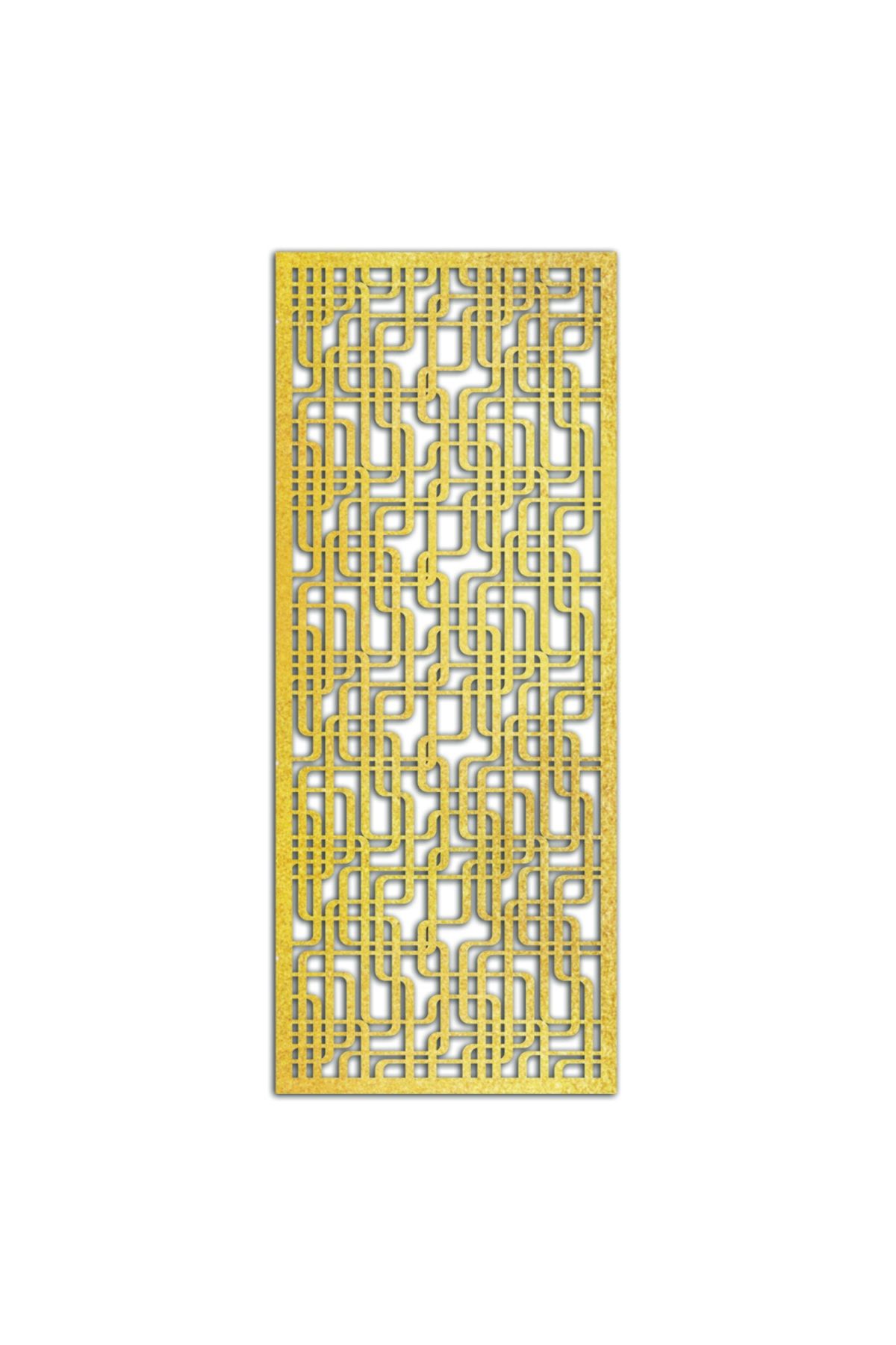 Liar Dekor Liar Ahşap Seperatör (Paravan) - KSP-56 - (18 mm) - (85 cm x 210 cm) - (Gold)