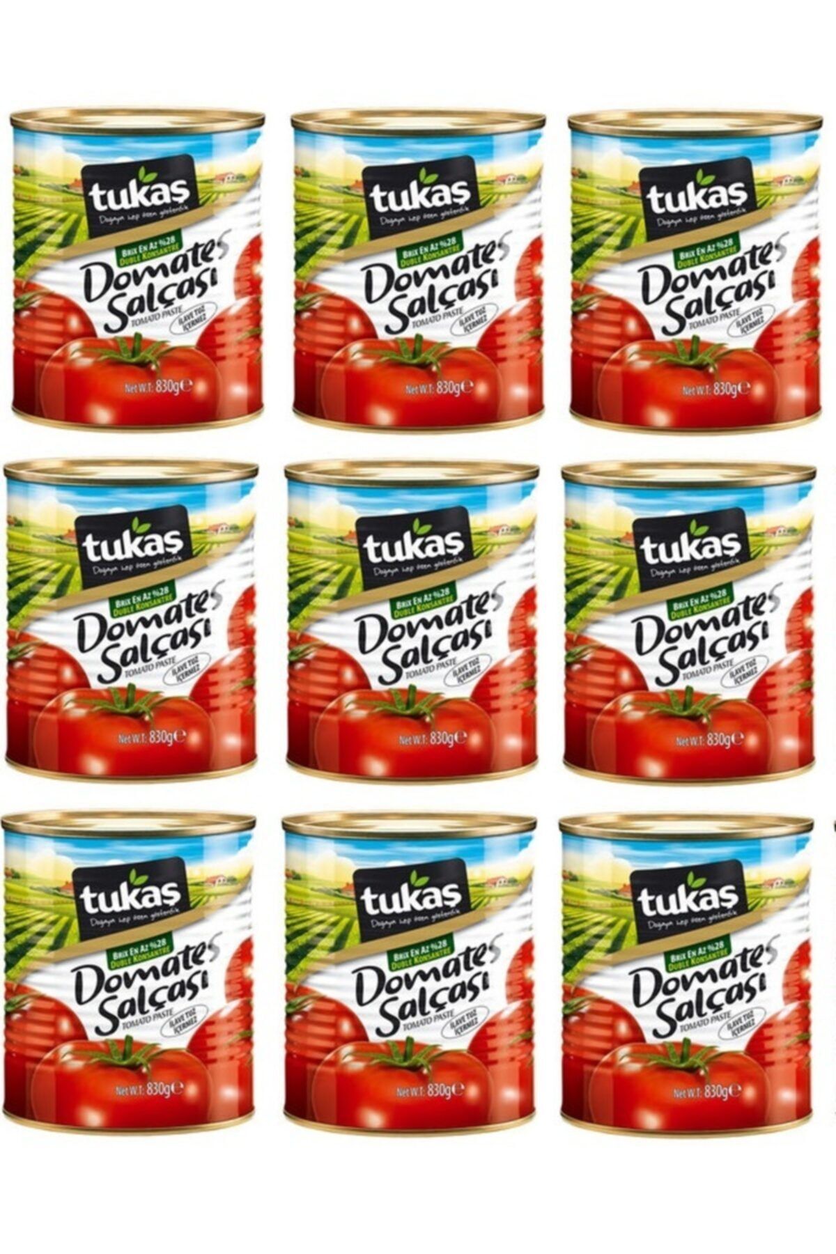 Tukaş 830gr 9 Adet Domates Salçası