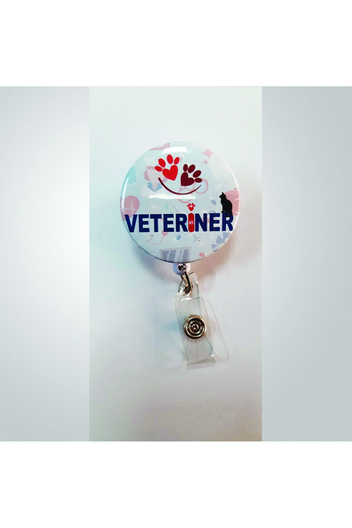 Lion Medikal ve Hazır Giyim Veteriner Tasarımlı Yoyo - Yaka Kartı Tutucu