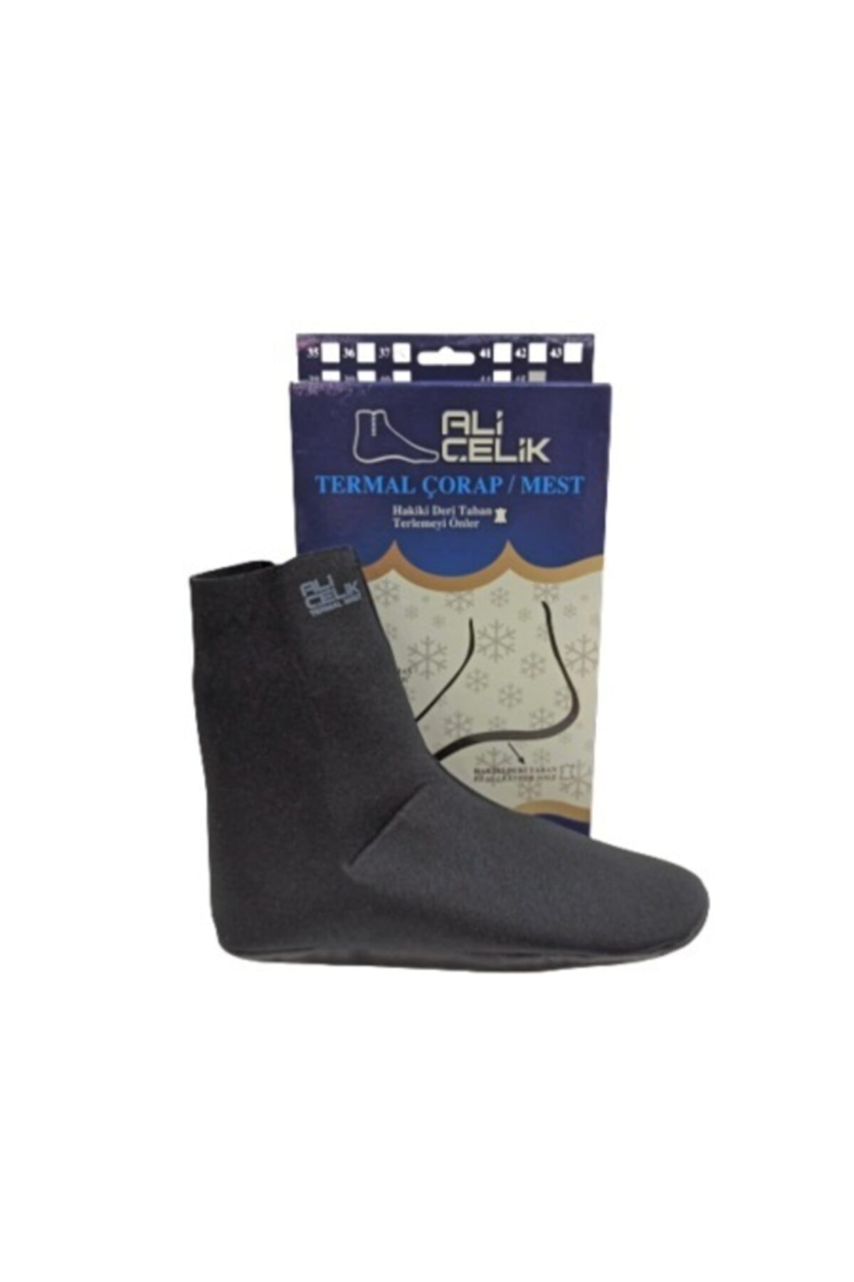 TERMAL Hakıkı Derı Tabanlı Su Geçırmez Isı Izolasyonlu Çorap Mest