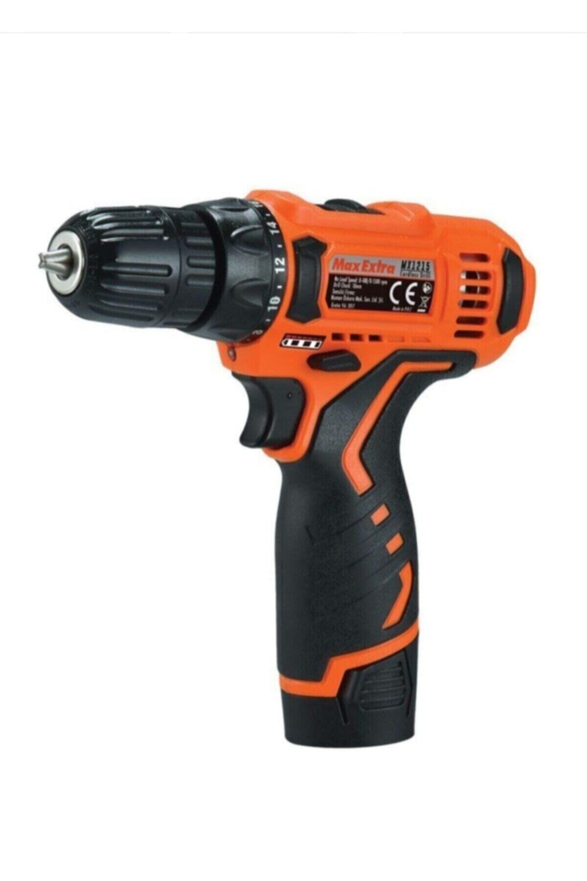 Max Extra Mx1215 Çift Akülü Şarjlı Vidalama Aleti 12v 1.5ah