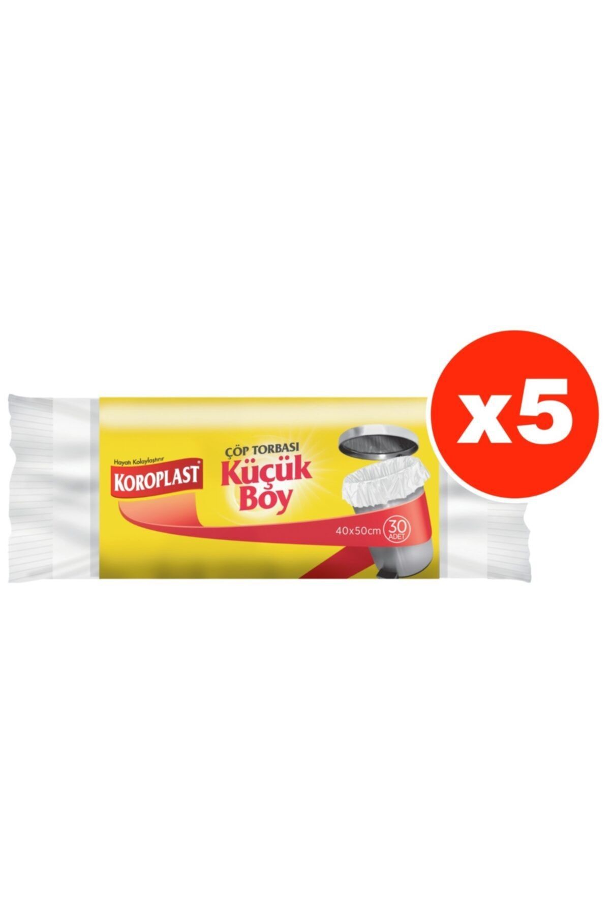 Koroplast Güçlü Küçük Boy 30lu Çöp Torbası X 5 Paket (40*50 Cm)