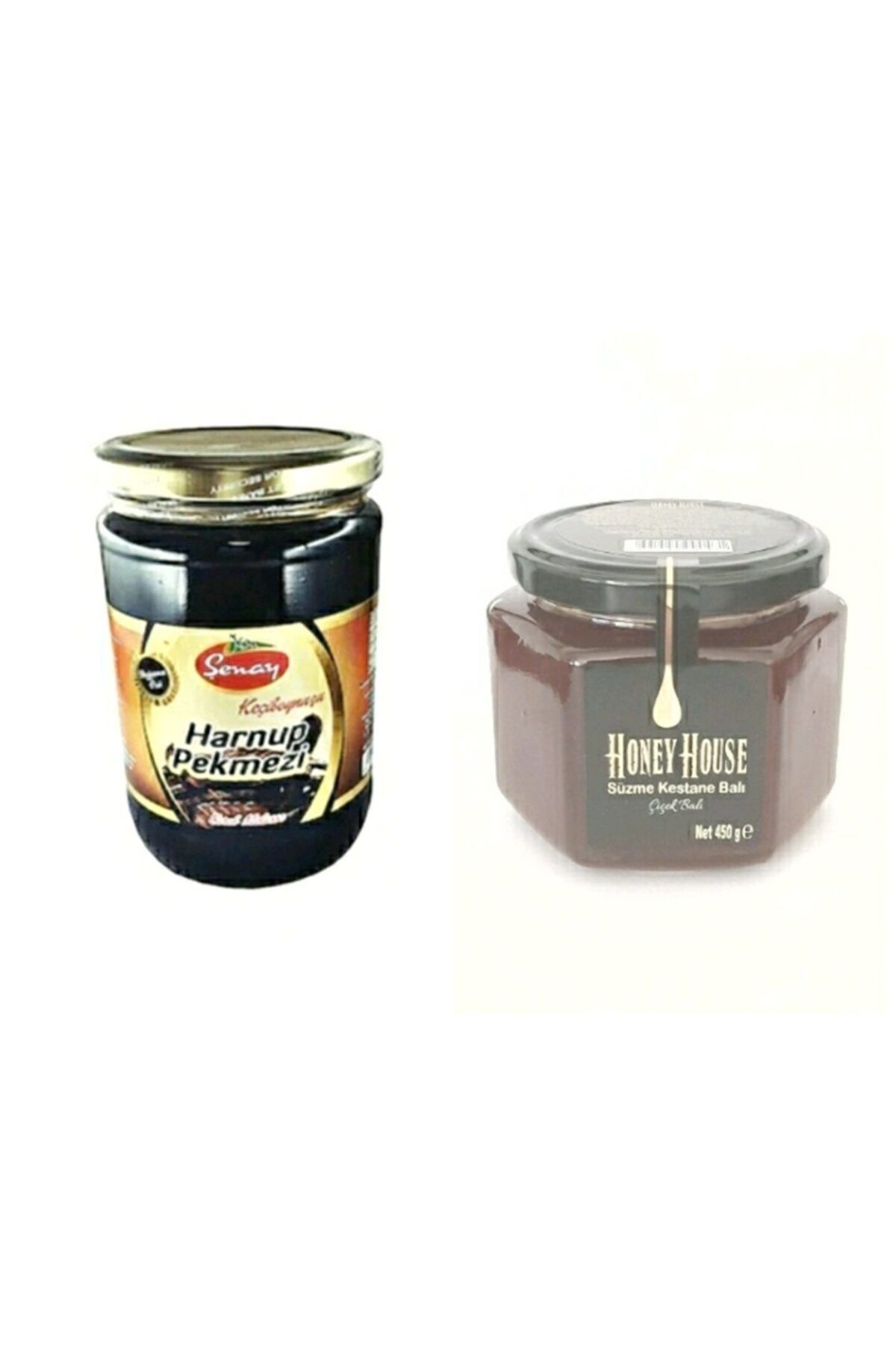 Şenay Fırsat Kestane Balı 450gr+ Keçiboynuzu Harnup Pekmezi 800 Gr