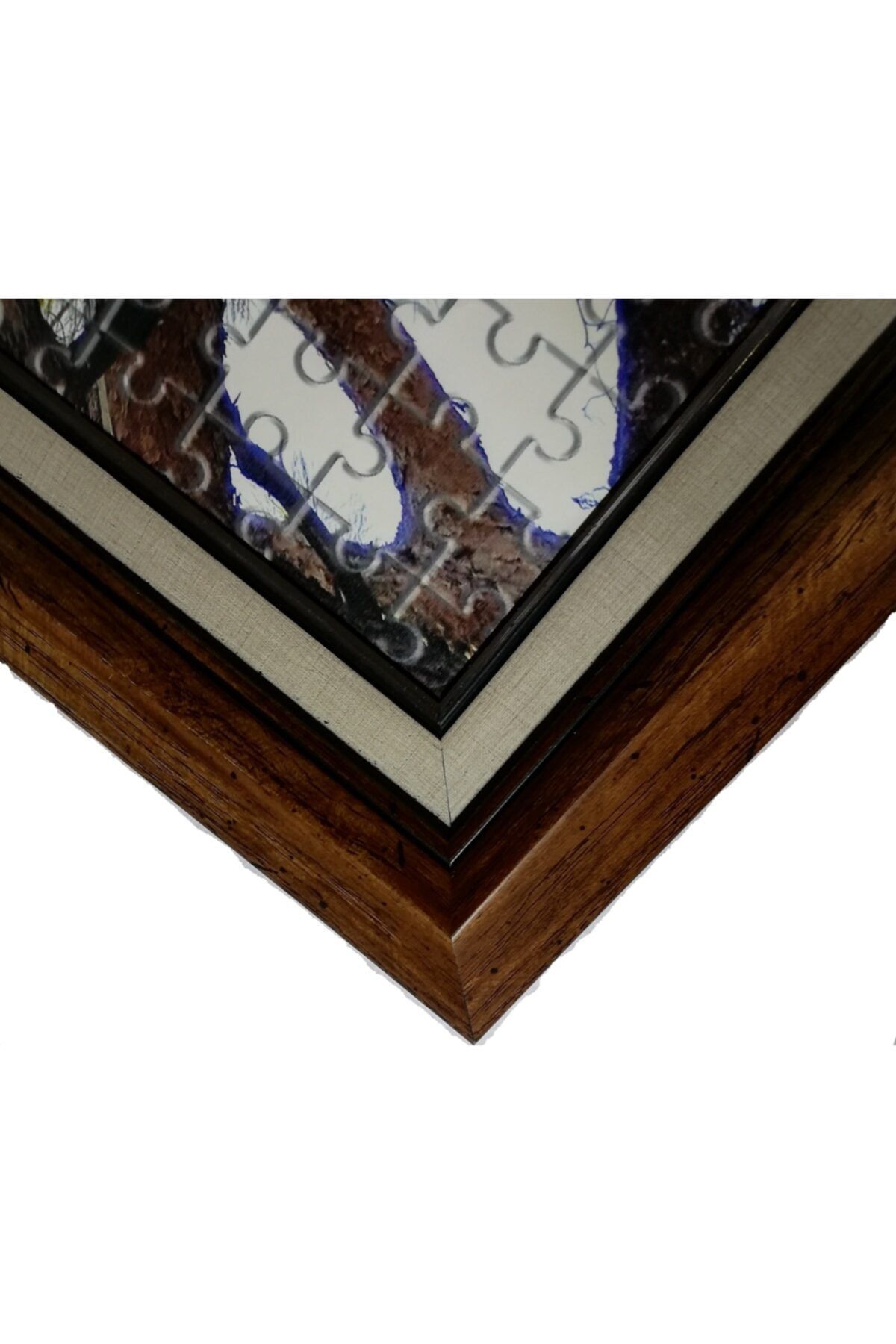 deritel 2000 Parça Paspartulu Puzzle Çerçevesi - Ceviz - 96*68 - 53