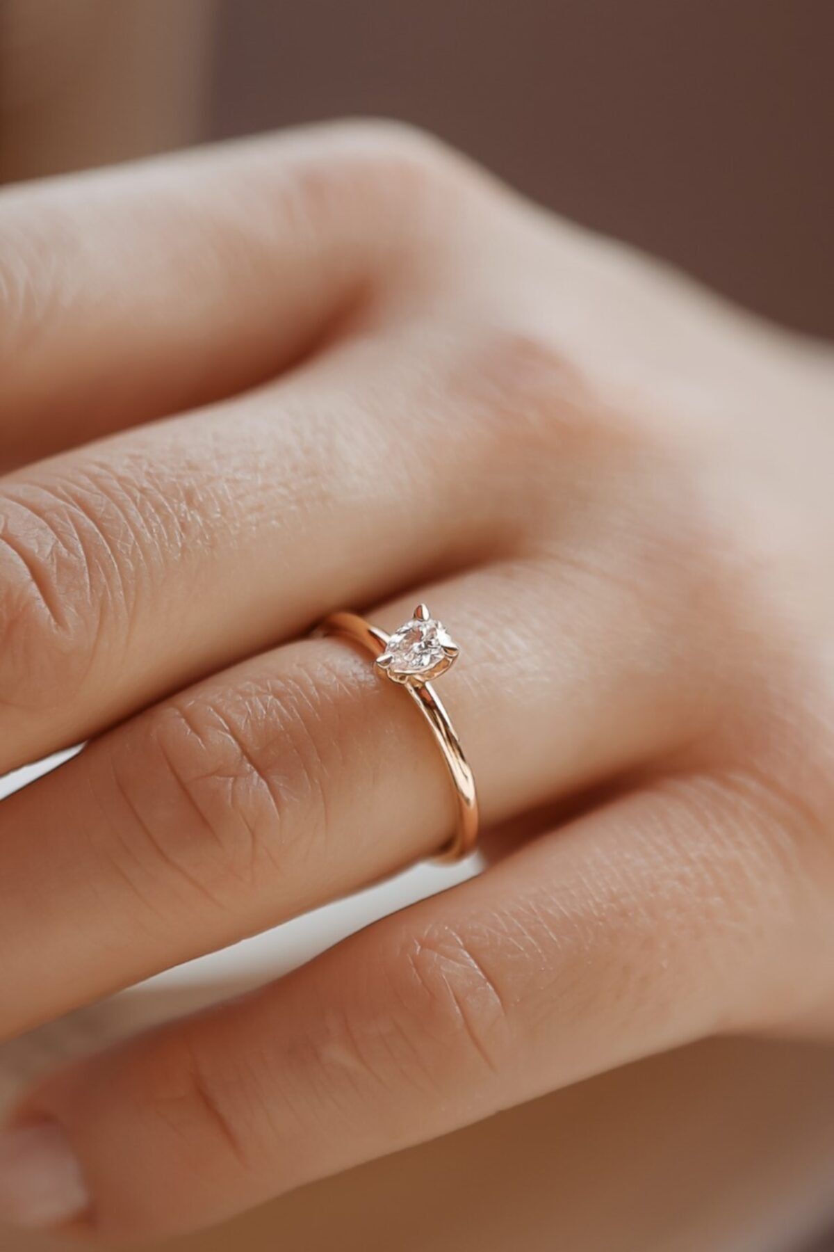 SEMİZ KUYUMCULUK D Diamond Damla Kesim Tektaş Yüzük