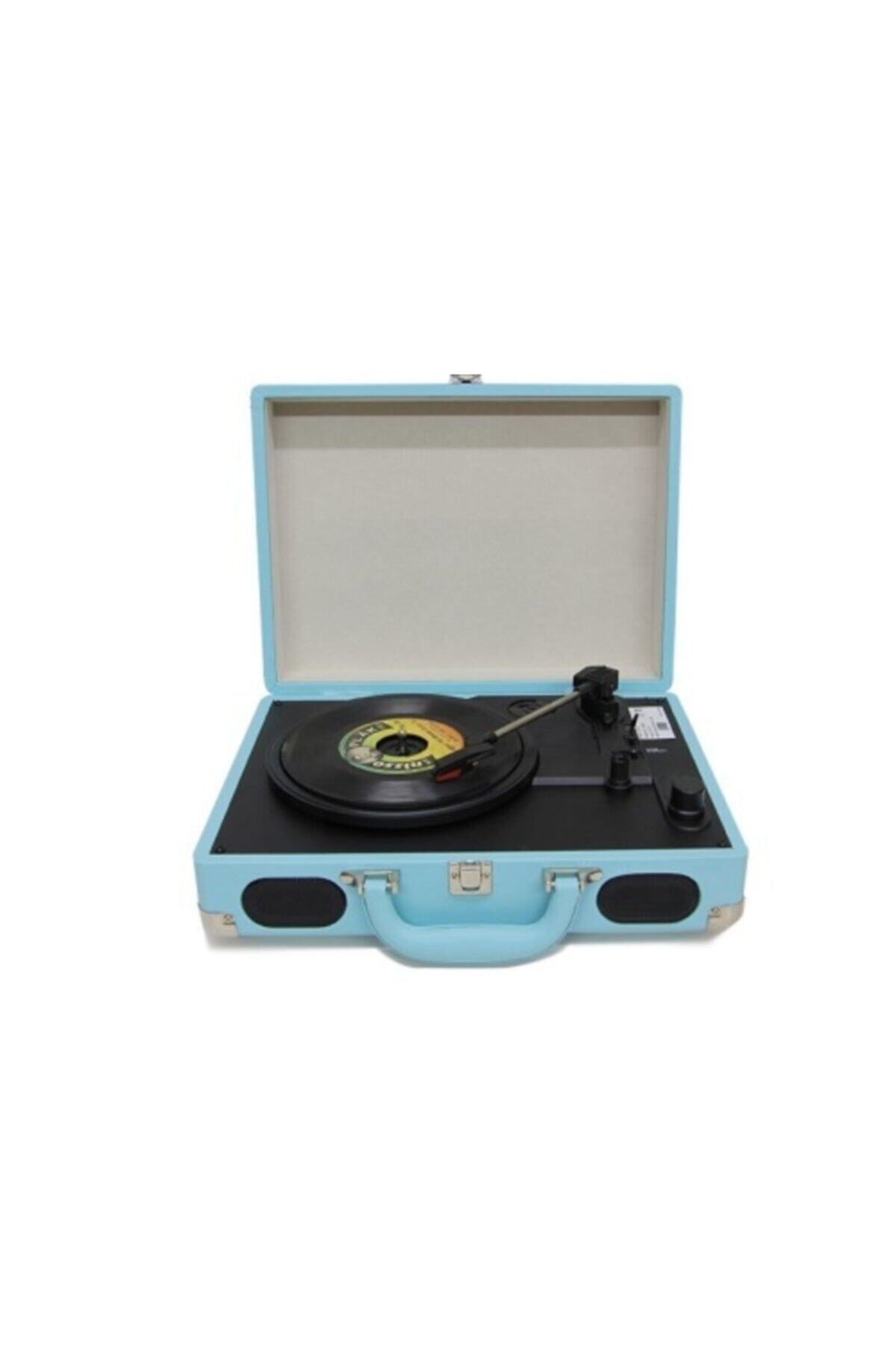 UygunSepet Retro Şarjlı Bluetoothlu Taşınabilir Çanta Pikap - Mavi