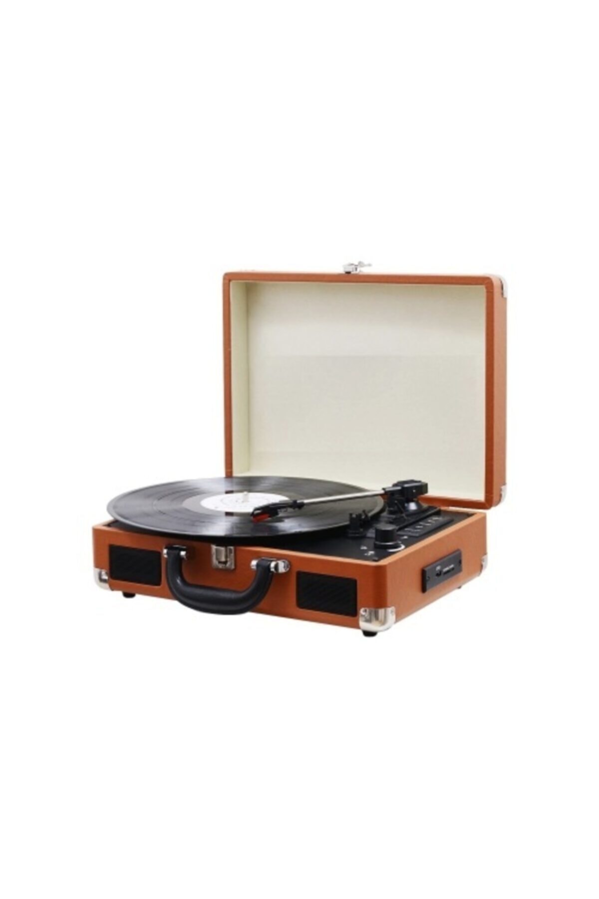 UygunSepet Retro Bluetoothlu Usbli Çanta Pikap Plakçalar-kahverengi+2adet Yedek Iğne