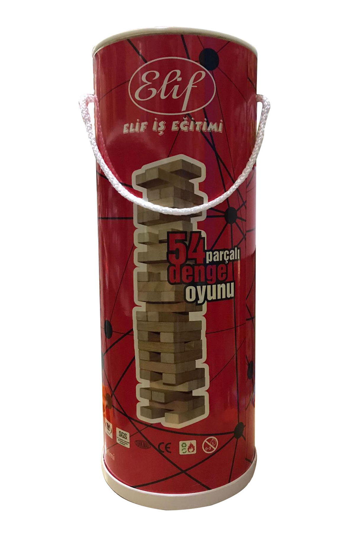 Tek Çatı Büyük Boy 54 Parça Rulo Jenga Denge Oyunu