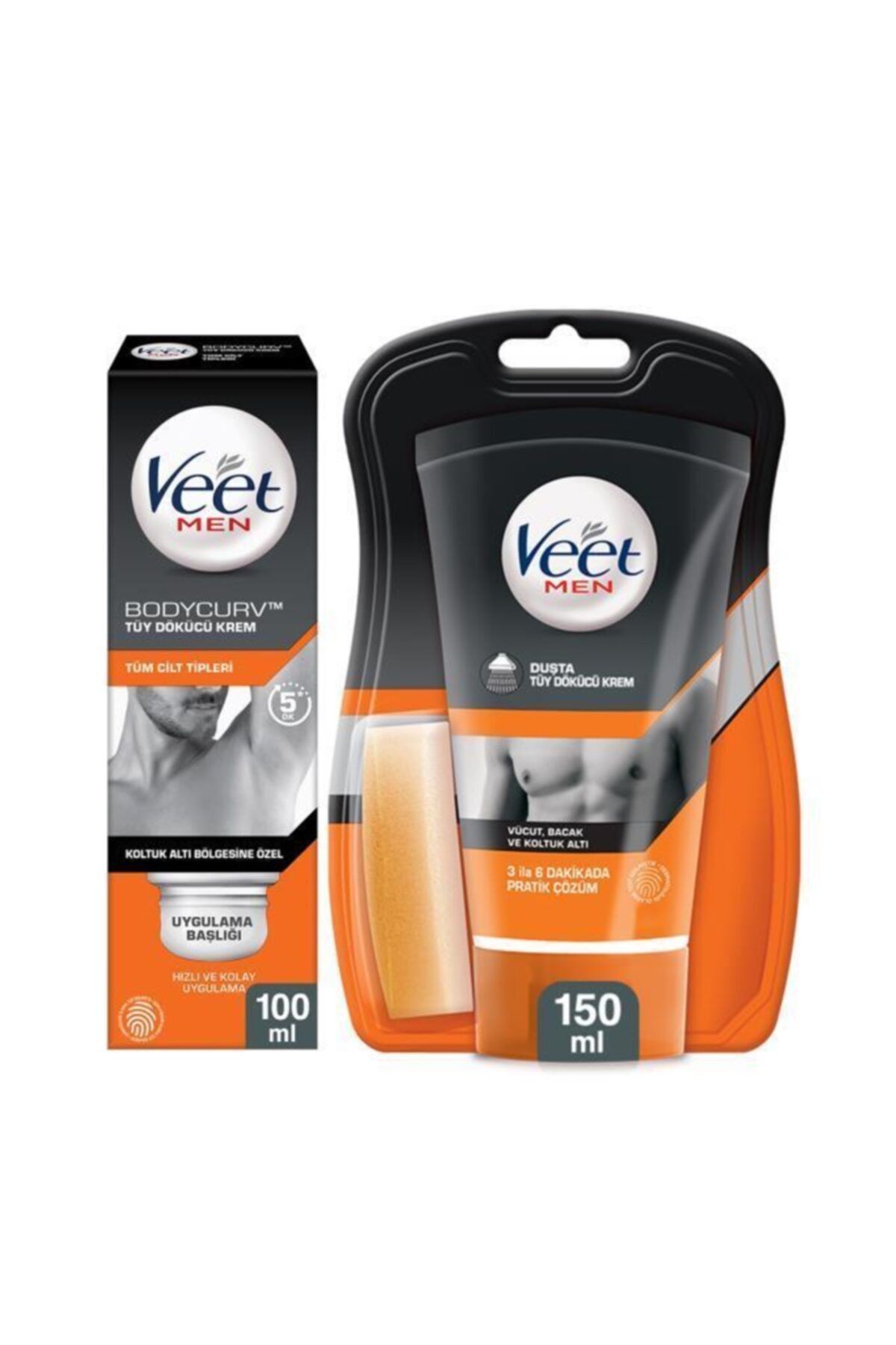 Veet Men 150ml Duşta Tüy Dökücü Krem + Koltuk Altına Özel 100ml Tüy Dökücü Krem