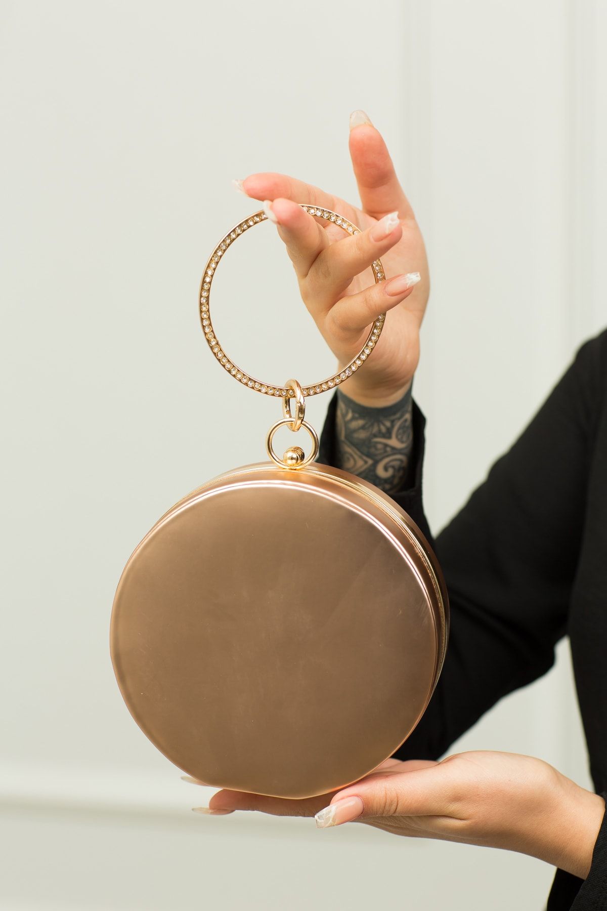 weem bag Kadın Metalik Bilezik Rose Abiye Çanta